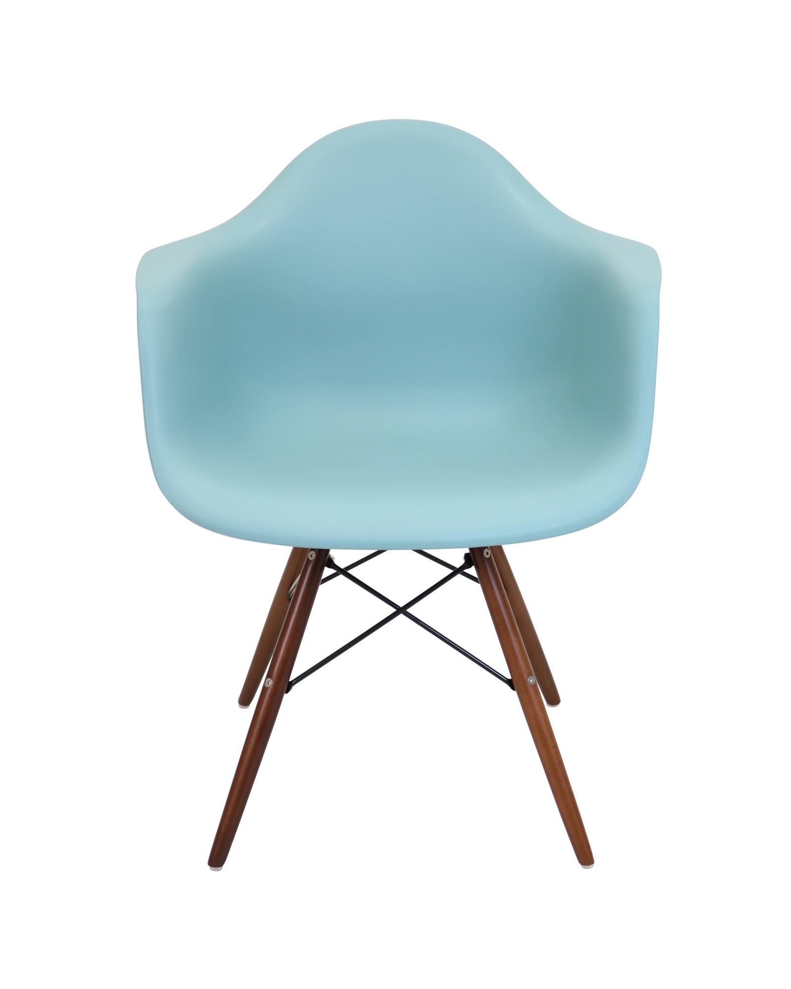 Neo Flair Mid-Century Modern Chair in Sea Green and Espresso - Set of 2