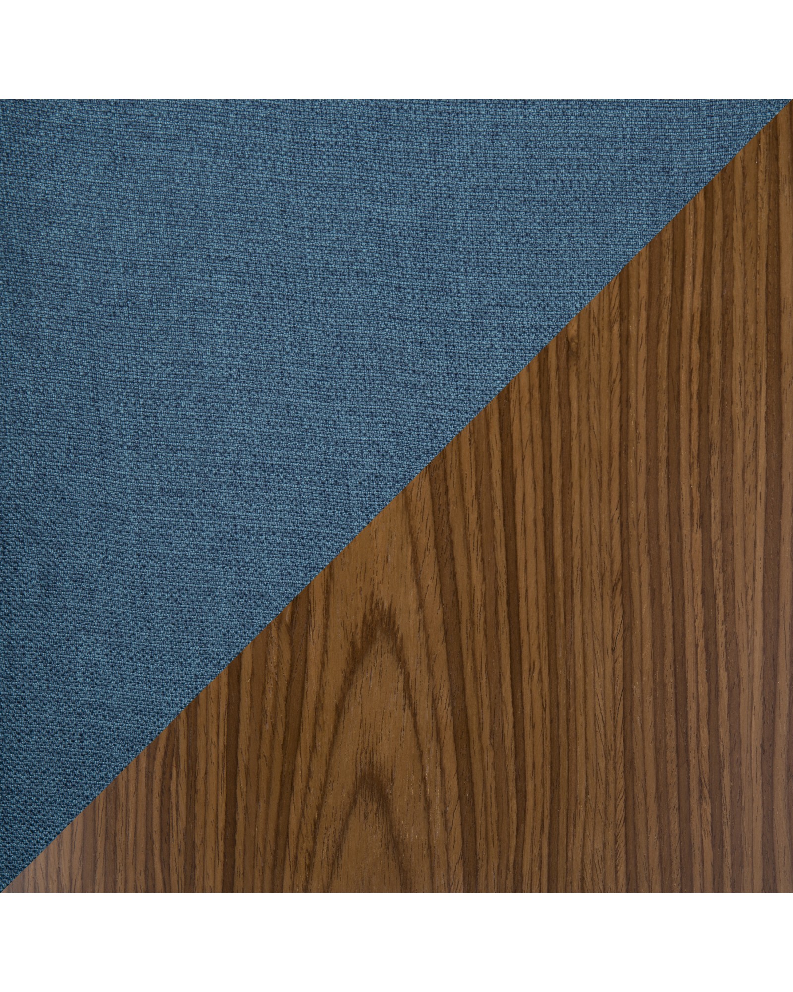 Serena Mid-Century Modern Dining Chair in Walnut with Blue Fabric - Set of 2