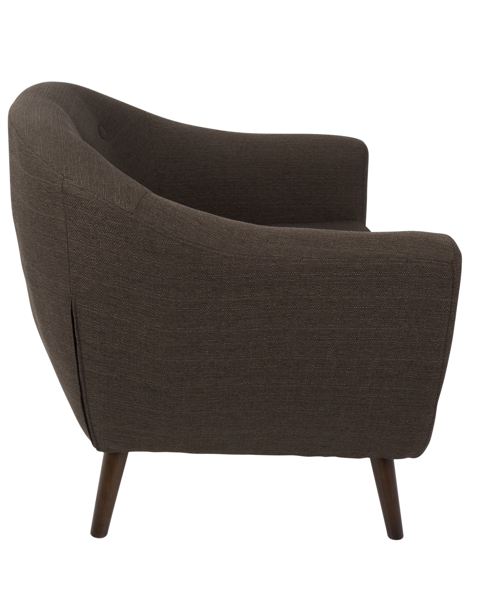 Rockwell Mid-Century Modern Accent Chair in Espresso