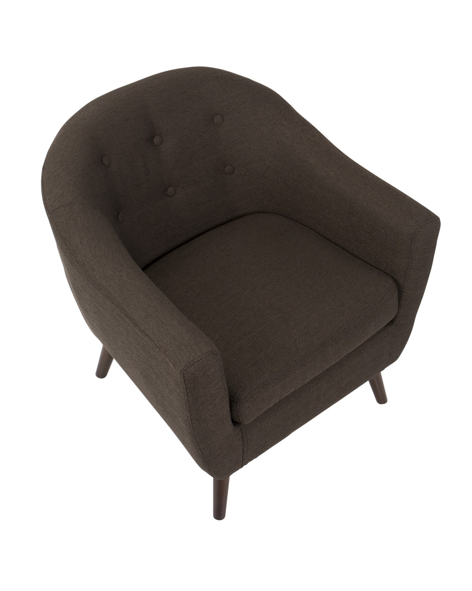 Rockwell Mid-Century Modern Accent Chair in Espresso