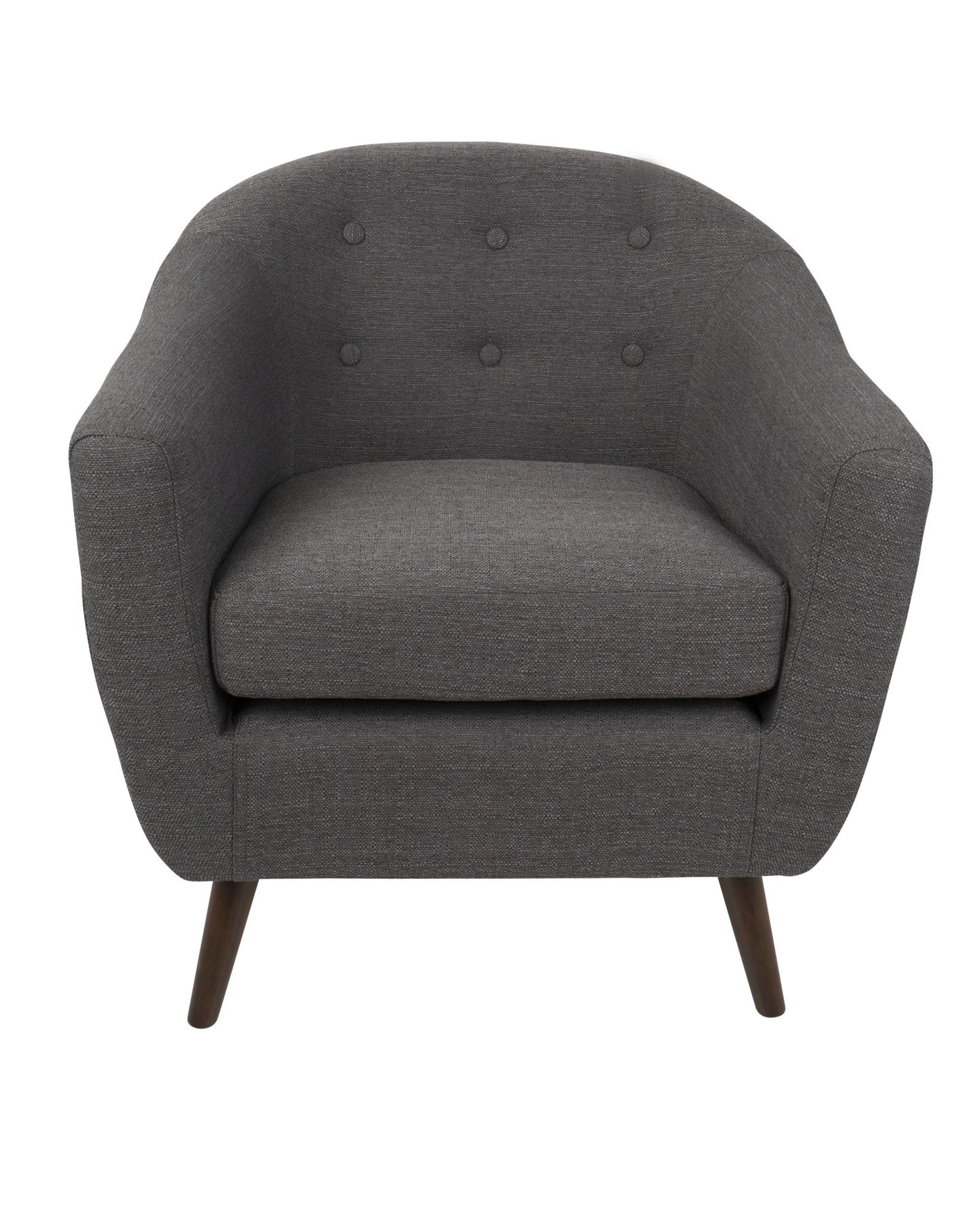 Rockwell Mid Century Modern Accent Chair in Grey