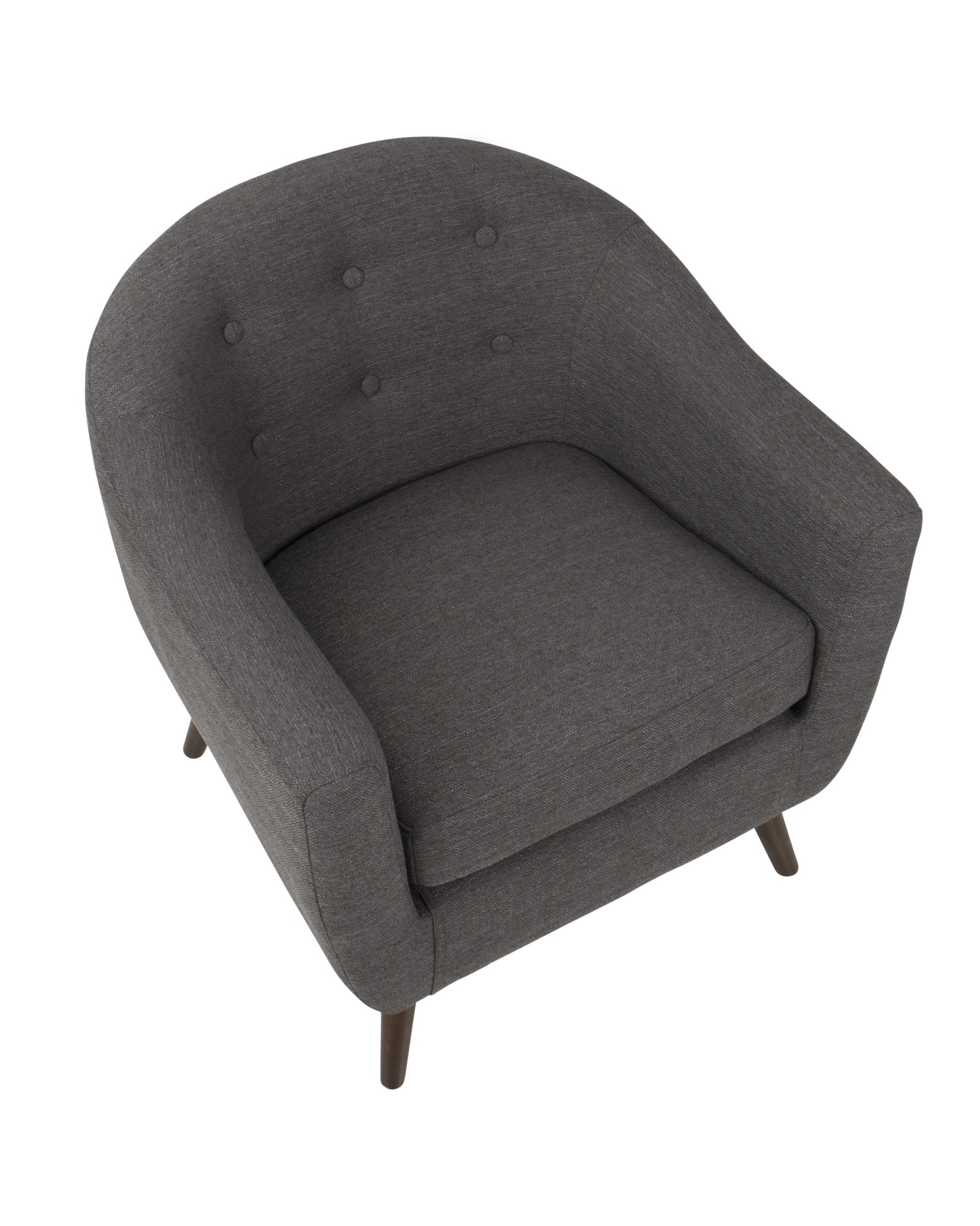 Rockwell Mid Century Modern Accent Chair in Grey