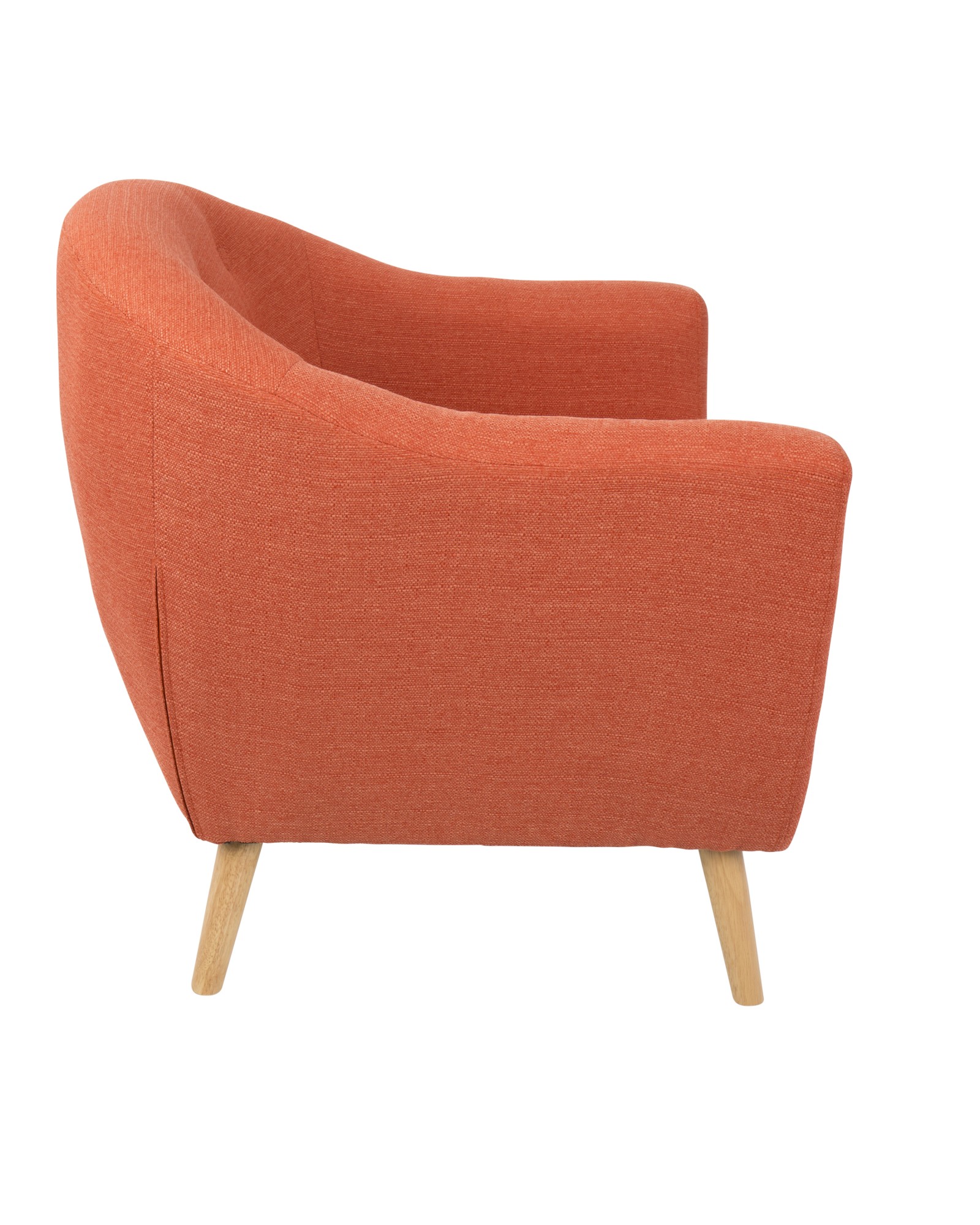 Rockwell Mid Century Modern Accent Chair in Orange