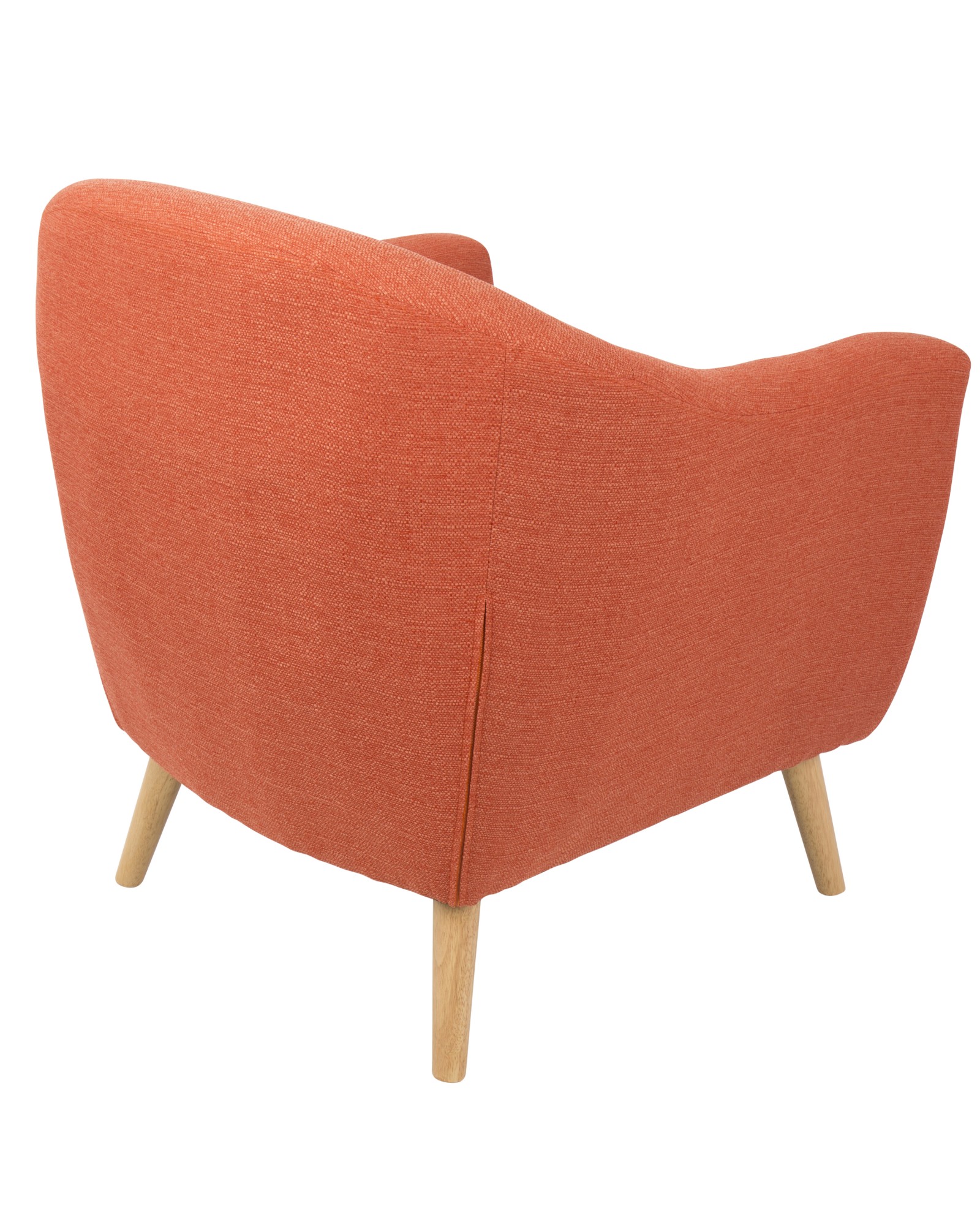 Rockwell Mid Century Modern Accent Chair in Orange