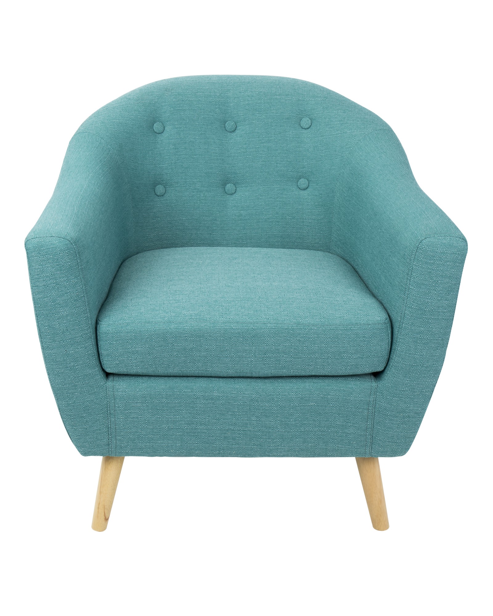 Rockwell Mid Century Modern Accent Chair in Teal