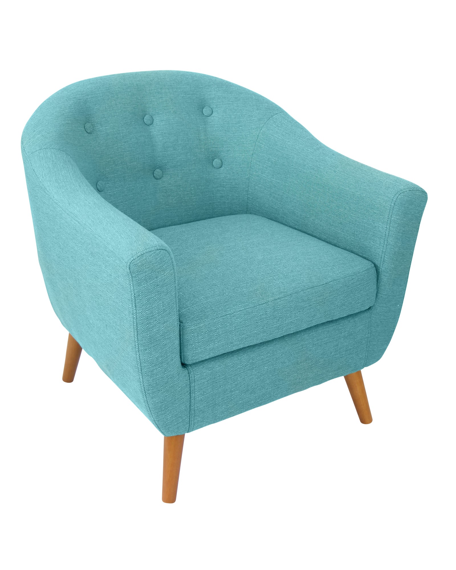 Rockwell Mid Century Modern Accent Chair in Teal