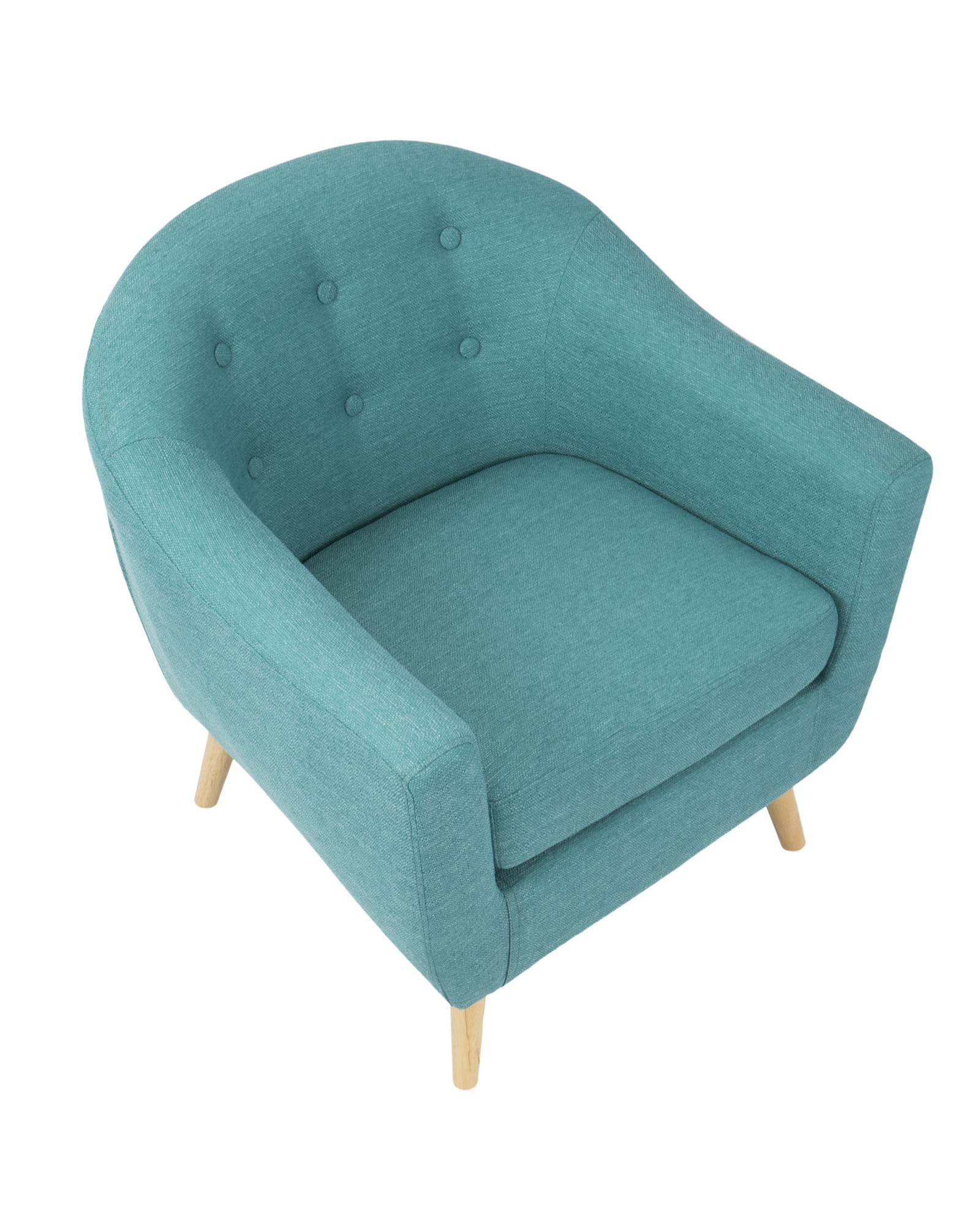 Rockwell Mid Century Modern Accent Chair in Teal