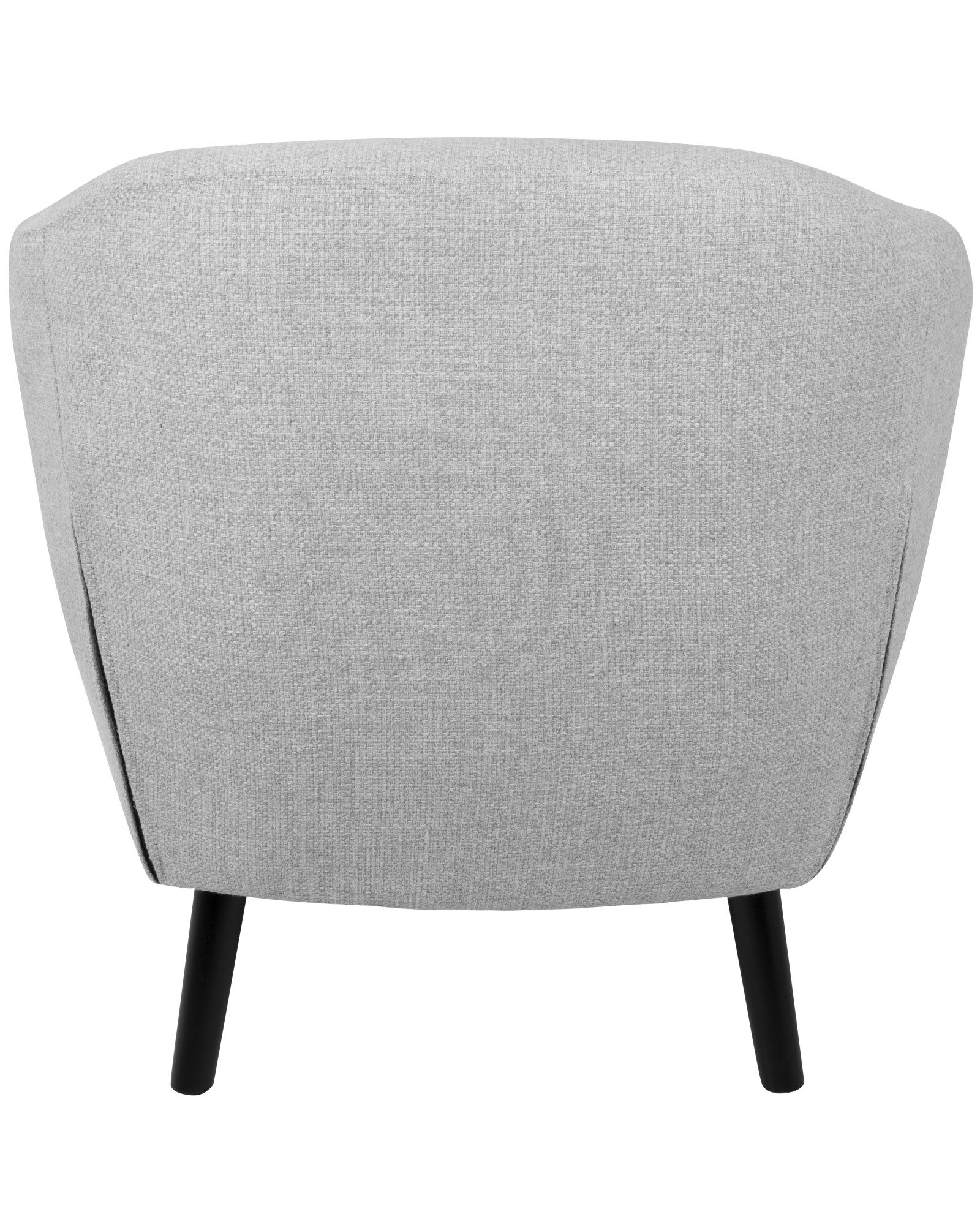 Rockwell Mid-Century Modern Accent Chair with Noise Fabric in Light Grey