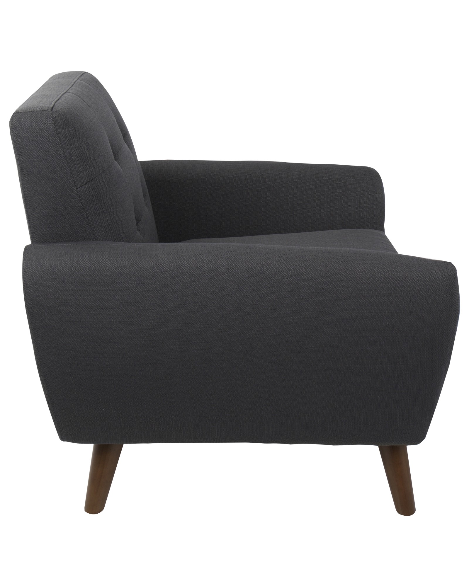 Hemingway Mid-Century Modern Accent Chair in Grey