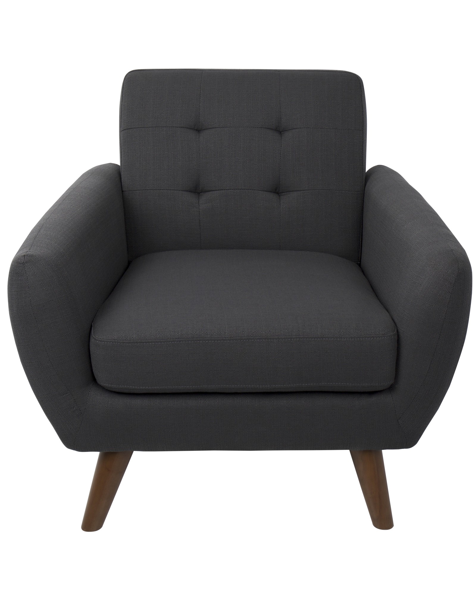 Hemingway Mid-Century Modern Accent Chair in Grey