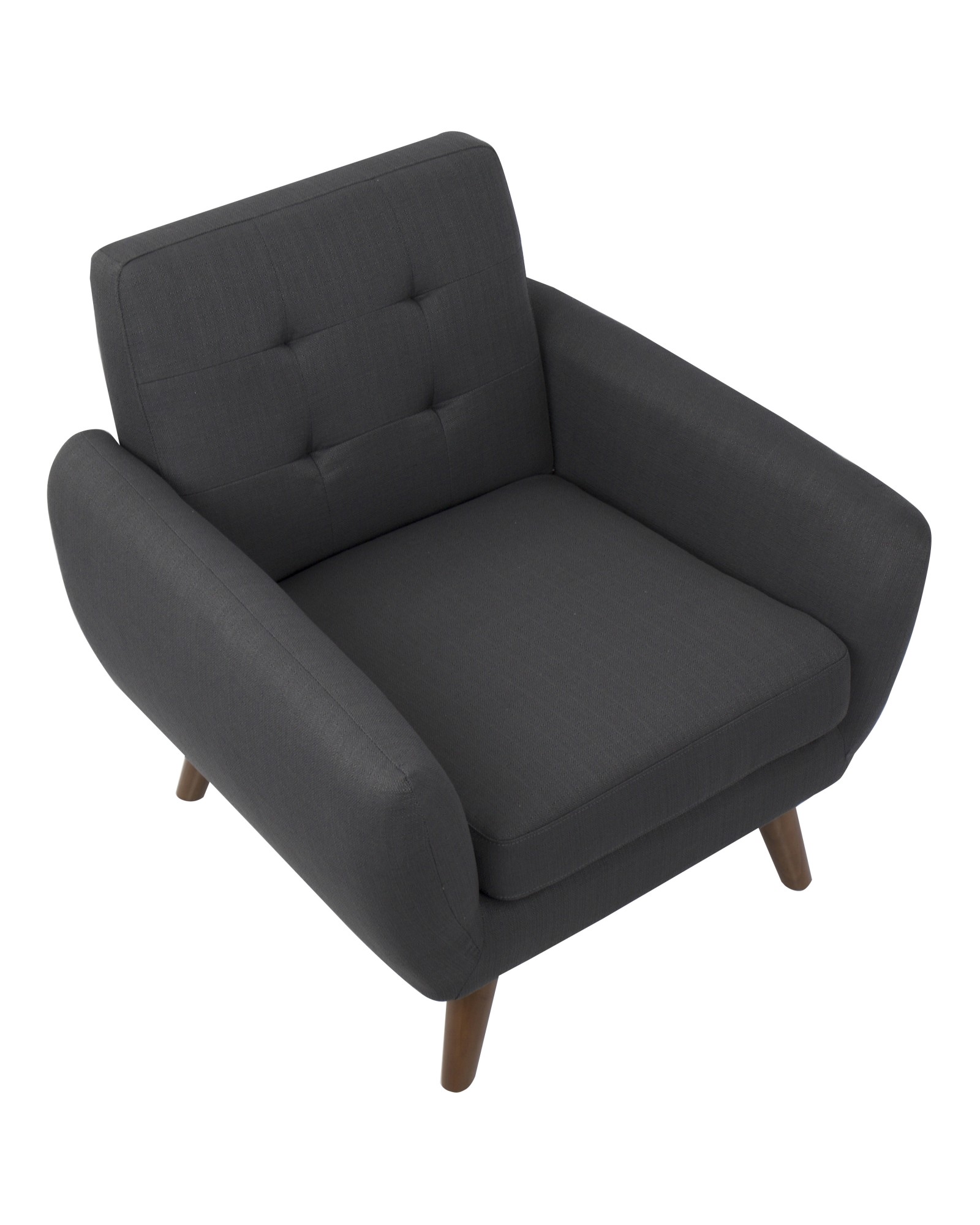 Hemingway Mid-Century Modern Accent Chair in Grey