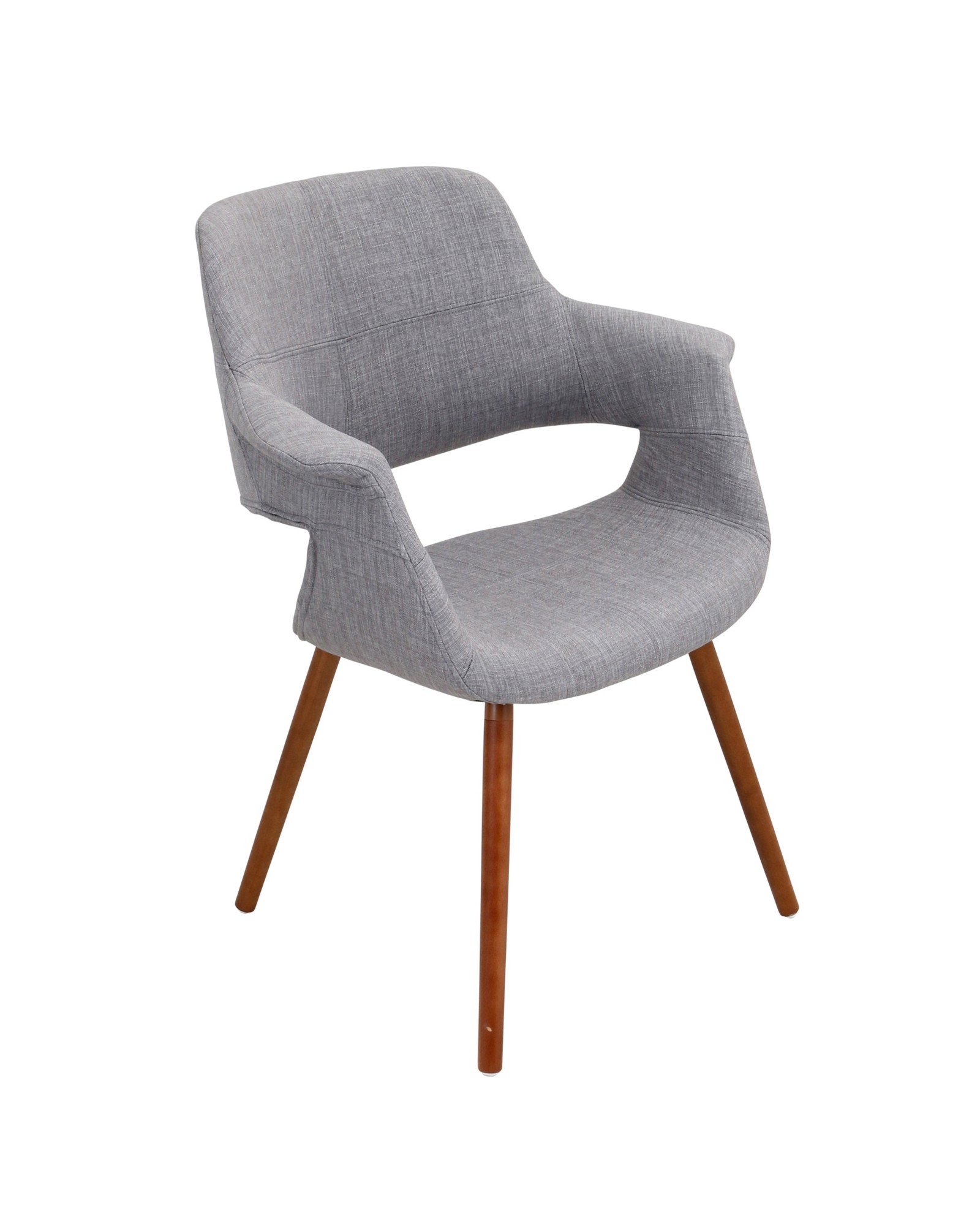 Vintage Flair Mid-Century Modern Chair in Light Grey