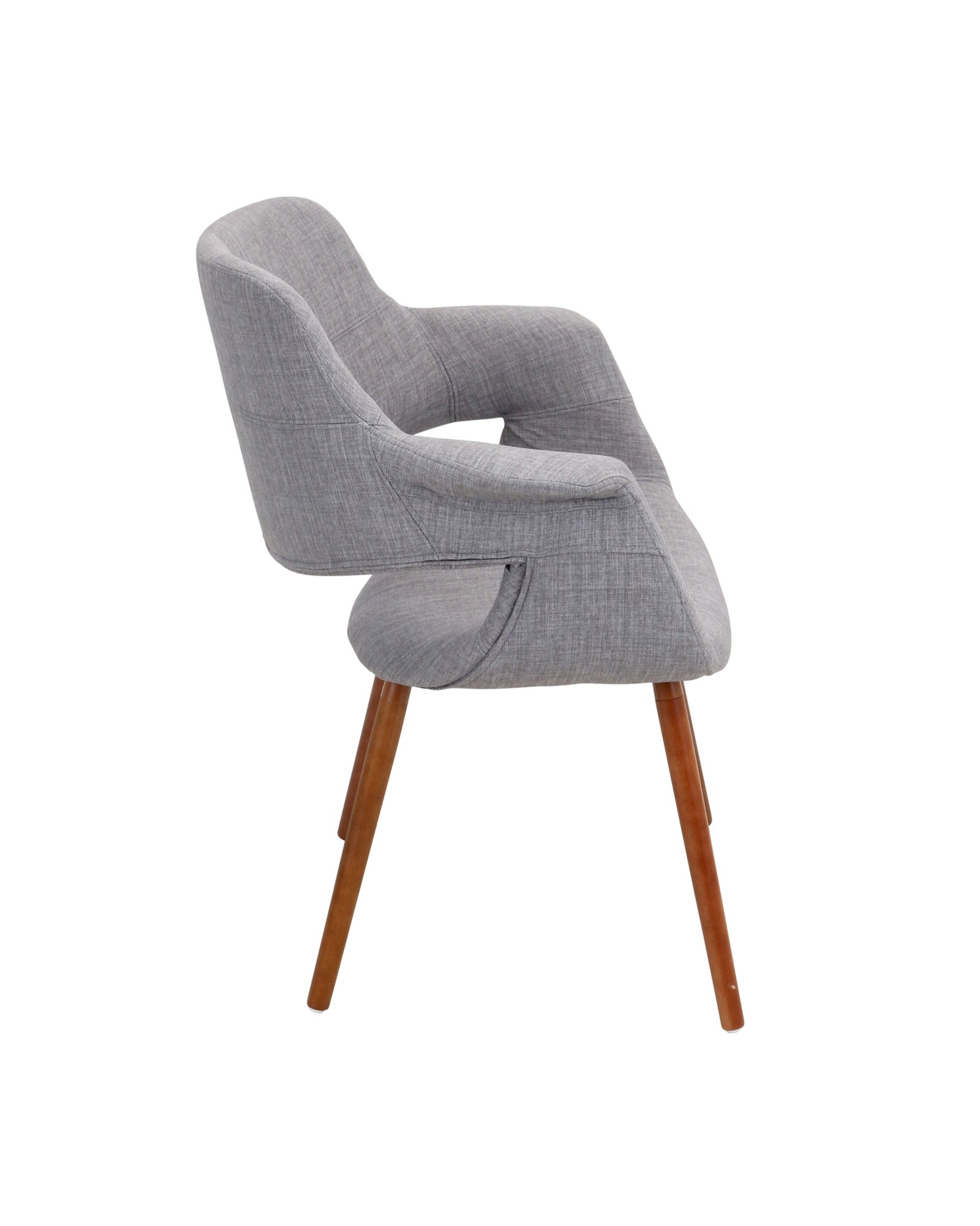 Vintage Flair Mid-Century Modern Chair in Light Grey