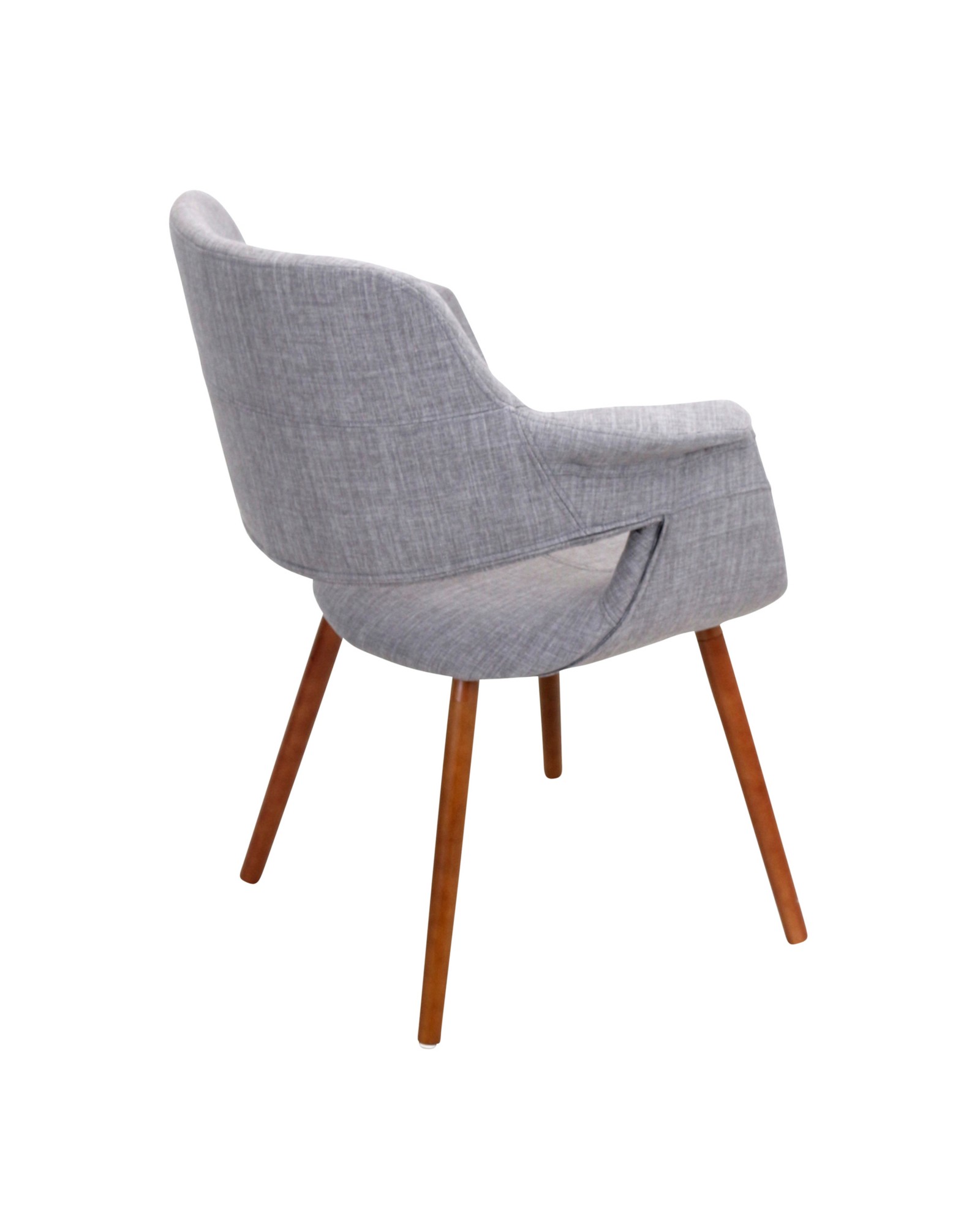 Vintage Flair Mid-Century Modern Chair in Light Grey