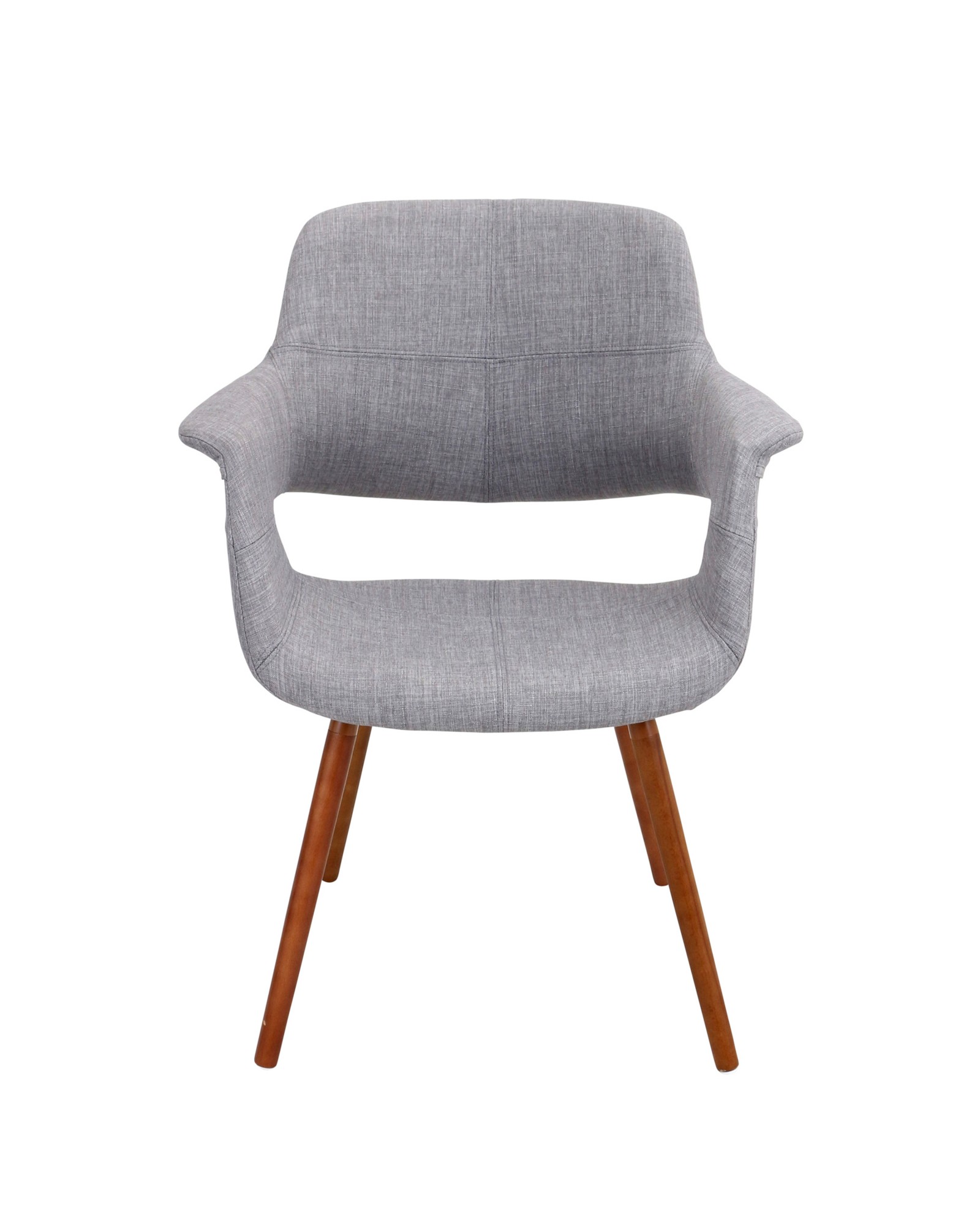 Vintage Flair Mid-Century Modern Chair in Light Grey