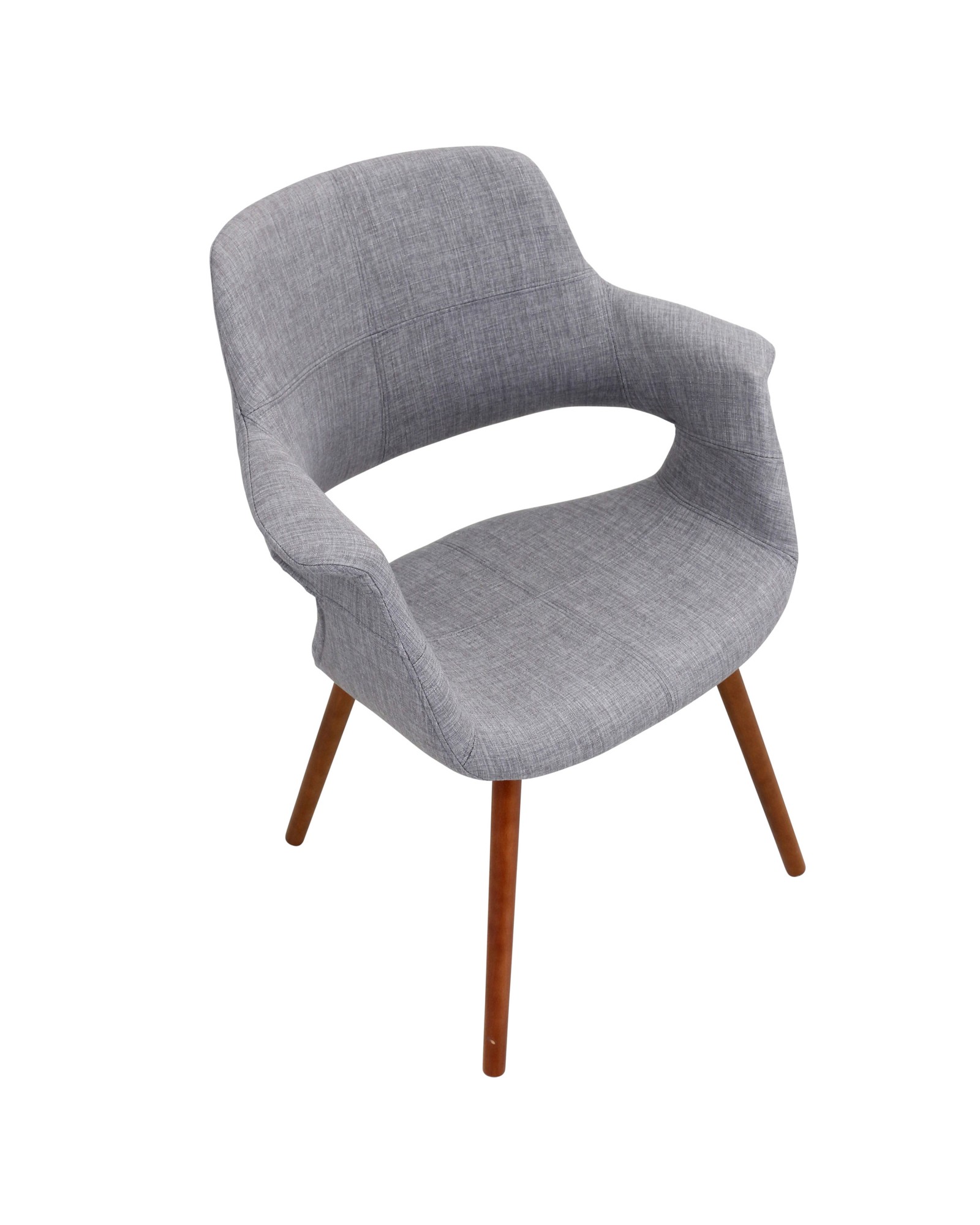 Vintage Flair Mid-Century Modern Chair in Light Grey