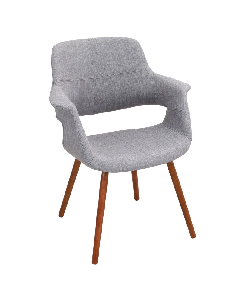 Vintage Flair Mid-Century Modern Chair in Light Grey