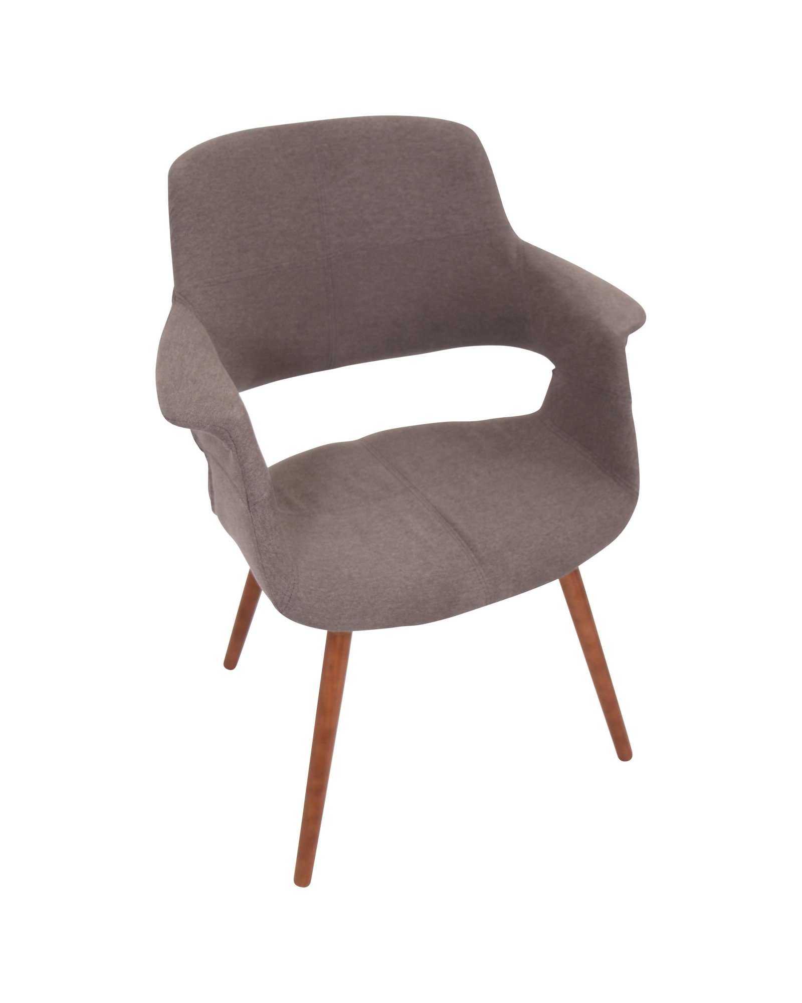 Vintage Flair Mid-Century Modern Chair in Medium Brown