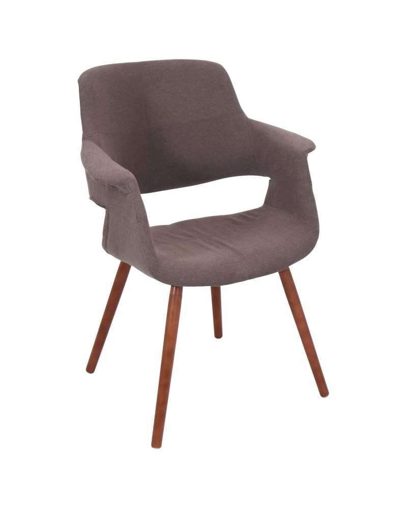 Vintage Flair Mid-Century Modern Chair in Medium Brown