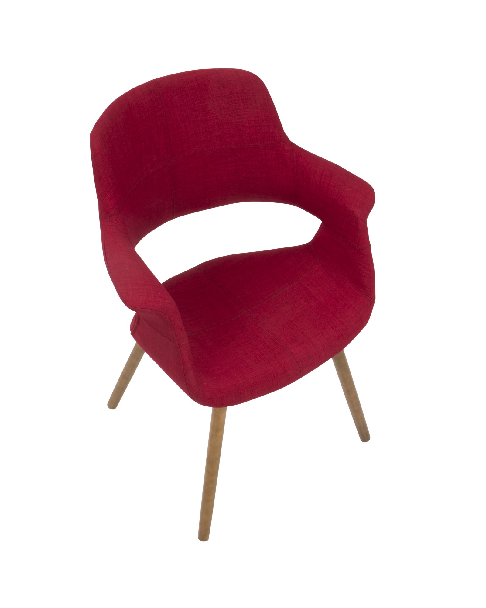 Vintage Flair Mid-Century Modern Chair in Red