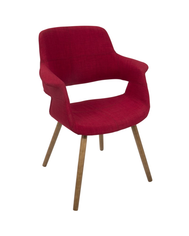 Vintage Flair Mid-Century Modern Chair in Red