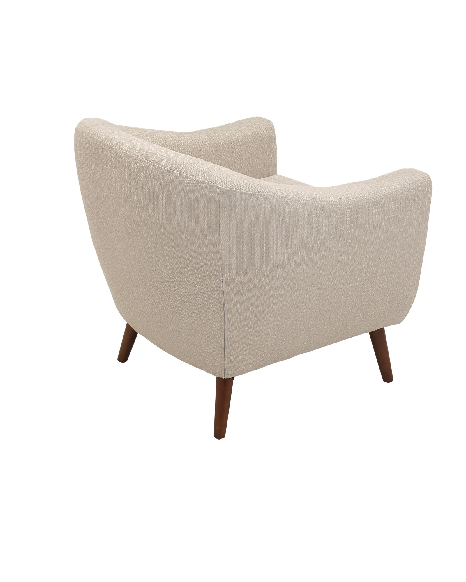 Rockwell Mid Century Modern Accent Chair in Cream