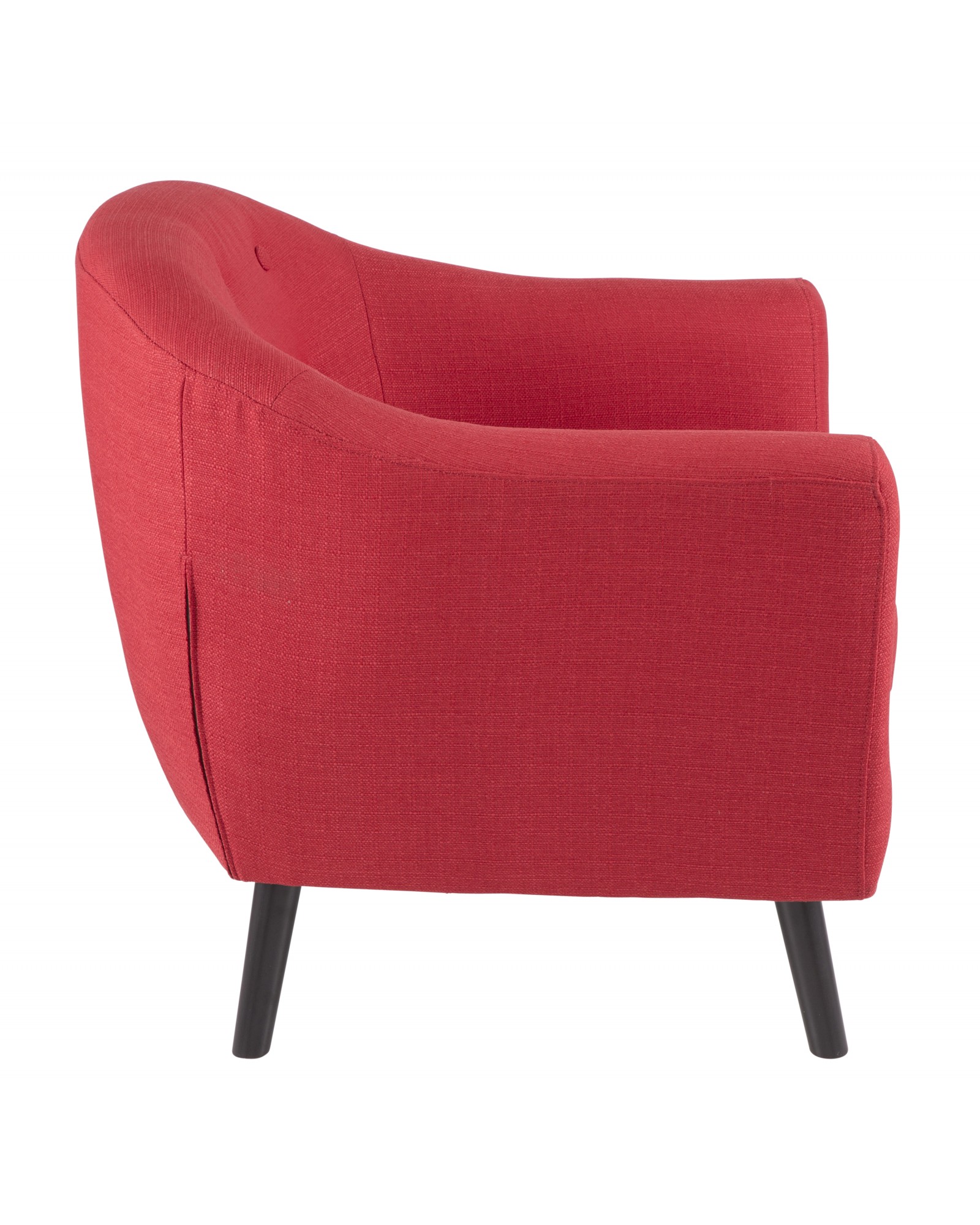 Rockwell Mid Century Modern Accent Chair in Red