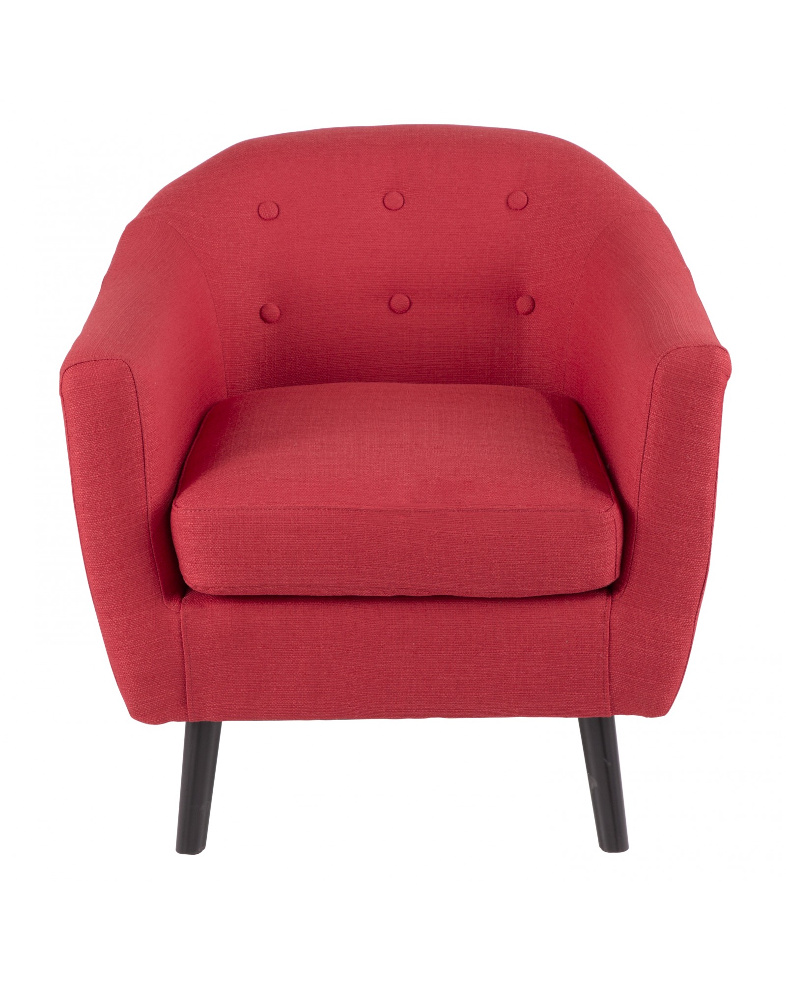 Rockwell Mid Century Modern Accent Chair in Red