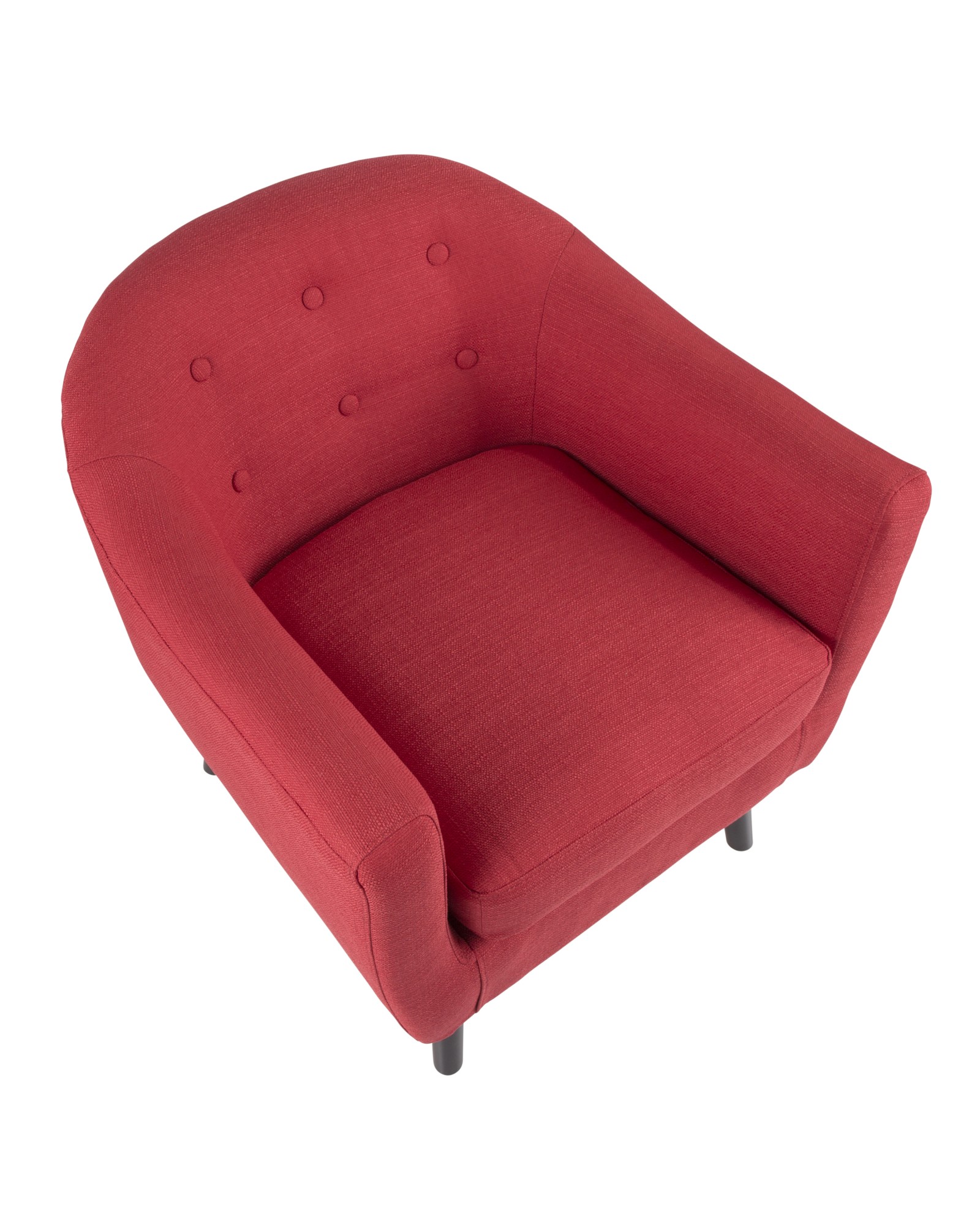 Rockwell Mid Century Modern Accent Chair in Red