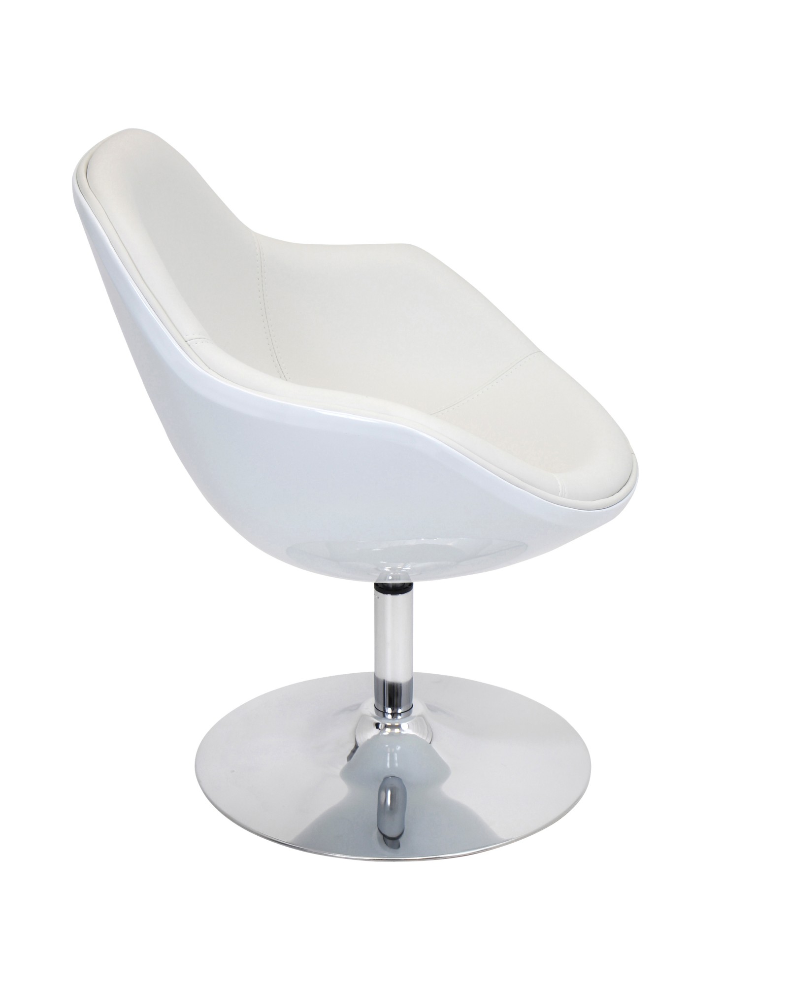 Saddle Brook Chair with Swivel in White