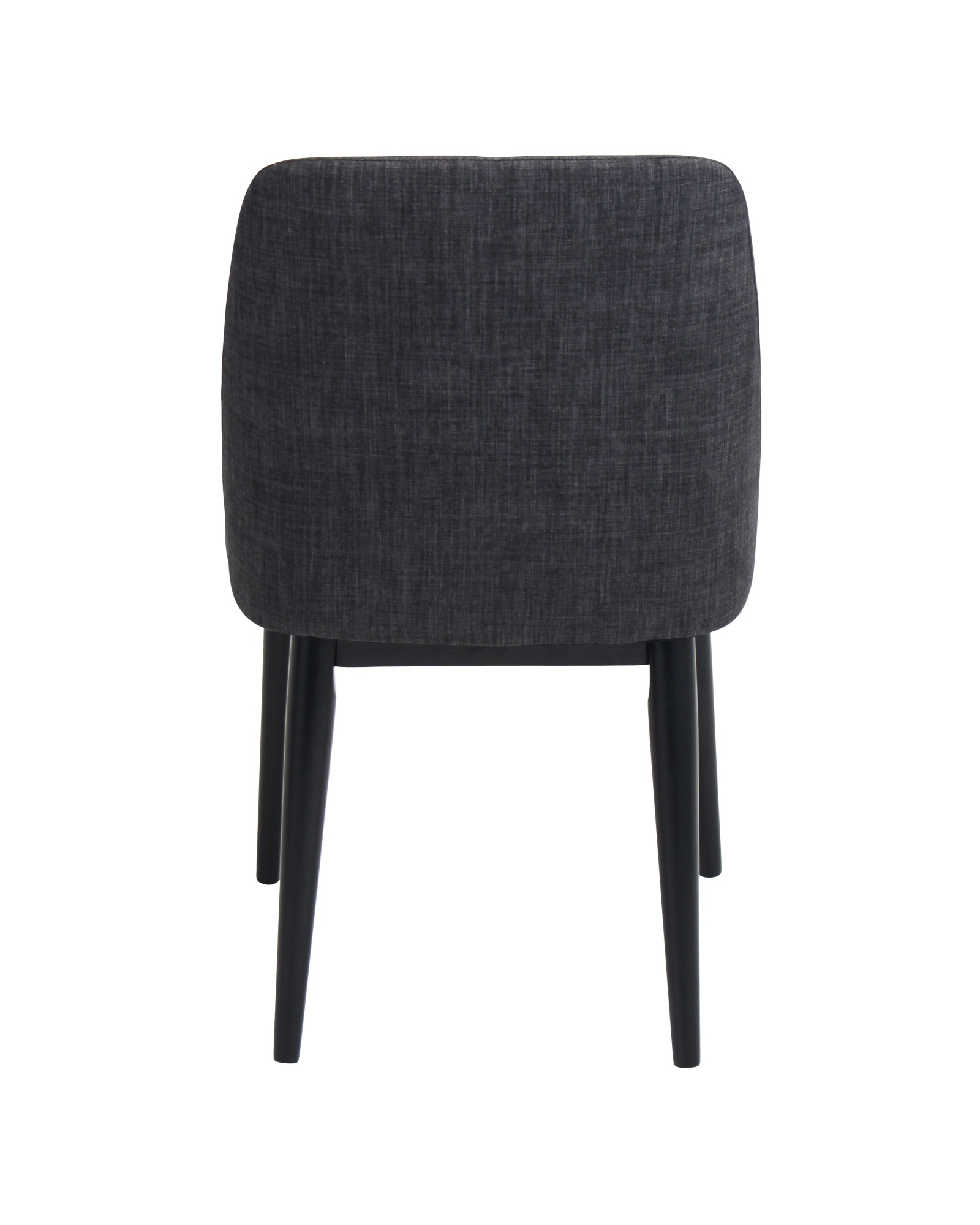 Tintori Contemporary Dining Chair in Charcoal Fabric - Set of 2