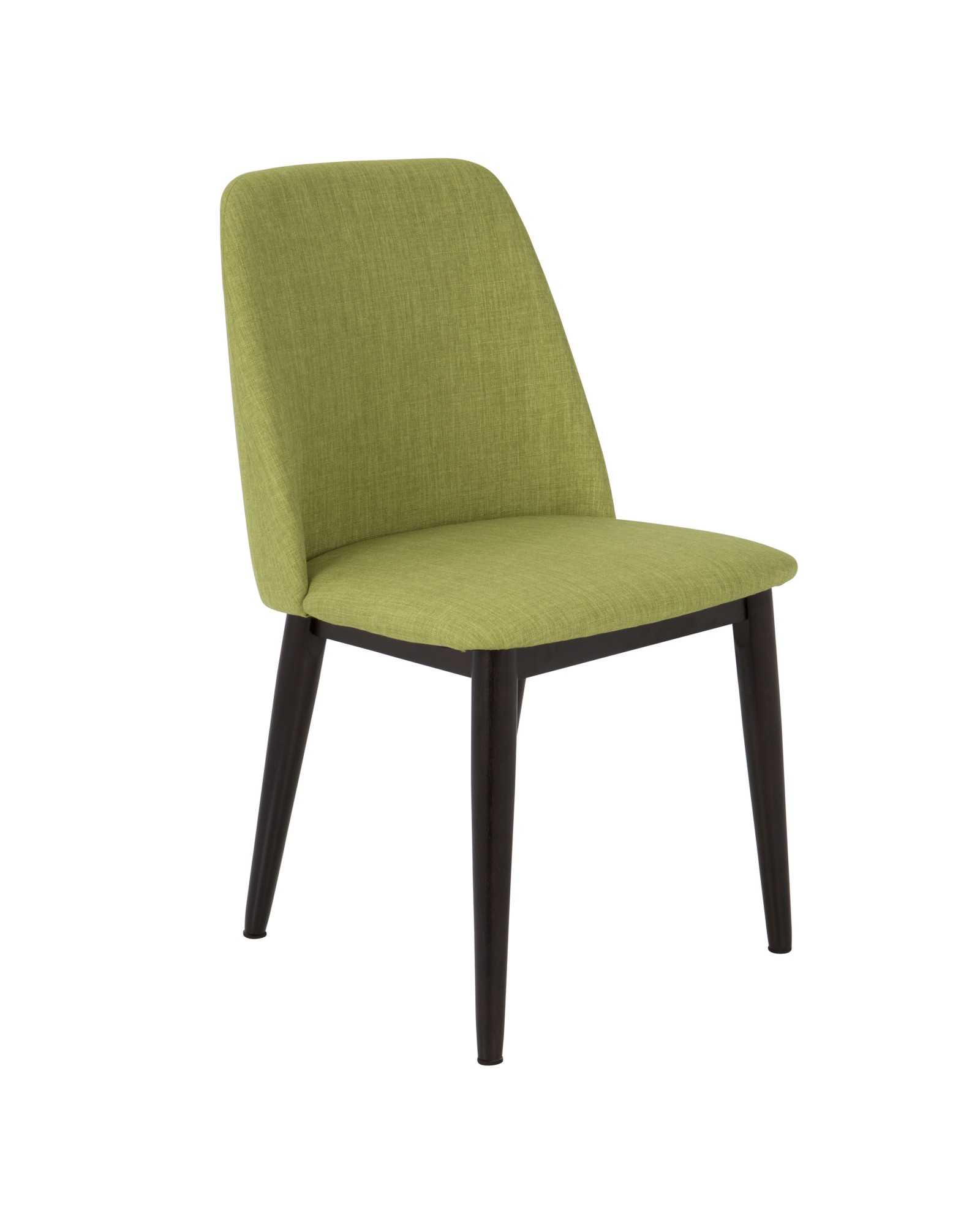 Tintori Contemporary Dining Chair in Green Fabric - Set of 2