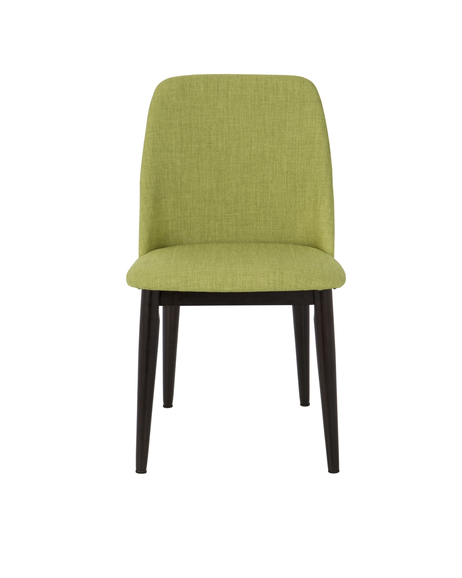 Tintori Contemporary Dining Chair in Green Fabric - Set of 2