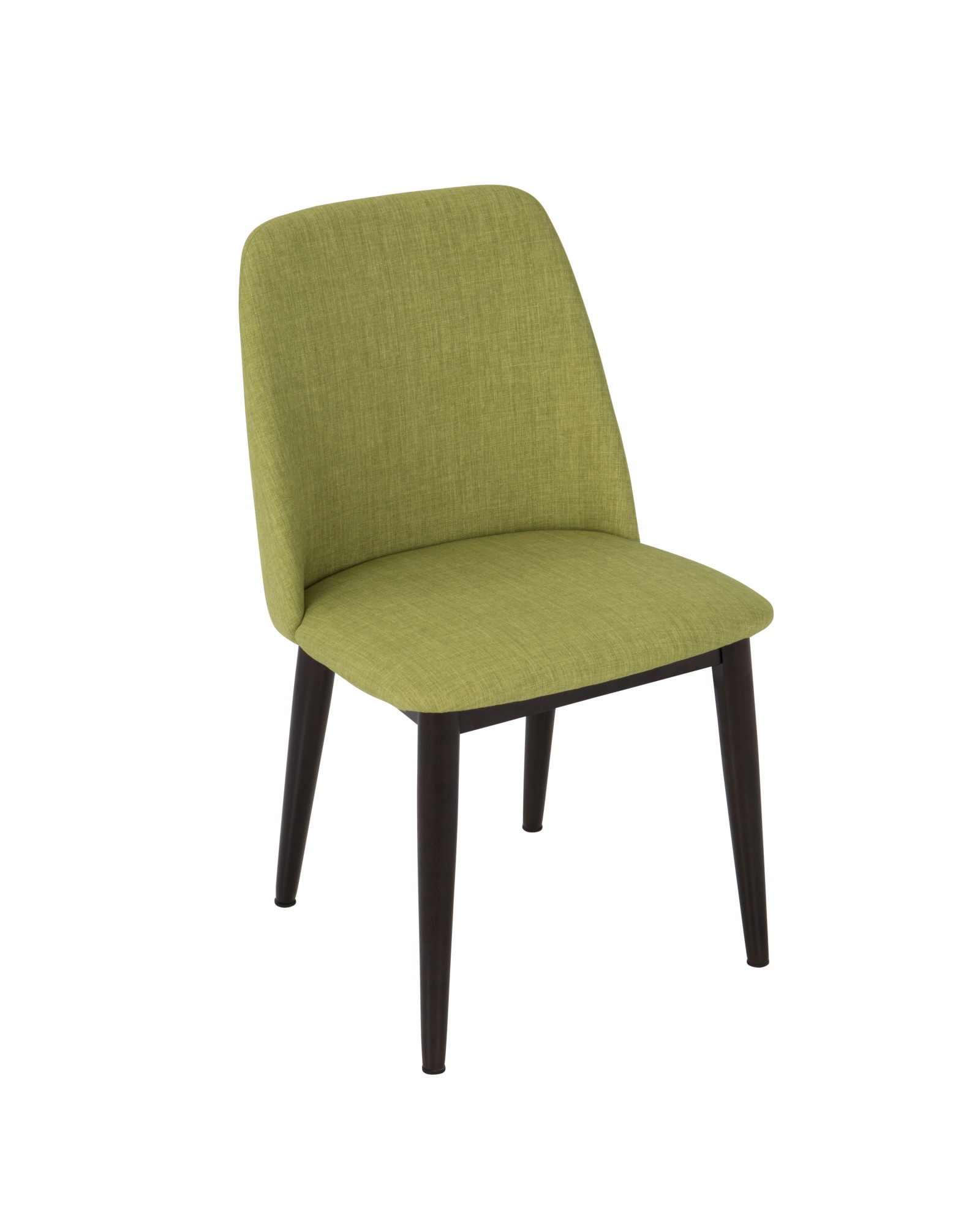 Tintori Contemporary Dining Chair in Green Fabric - Set of 2