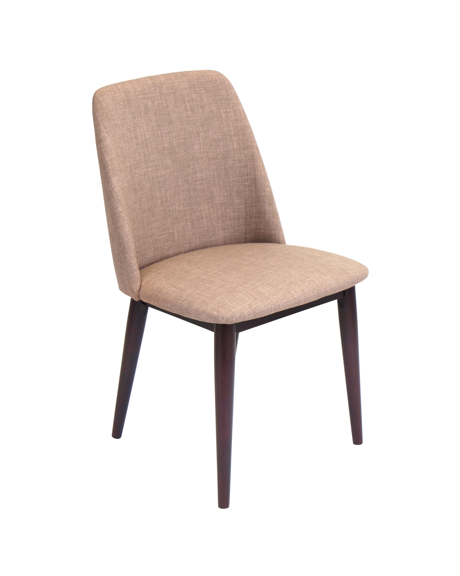 Tintori Contemporary Dining Chair in Brown Fabric - Set of 2