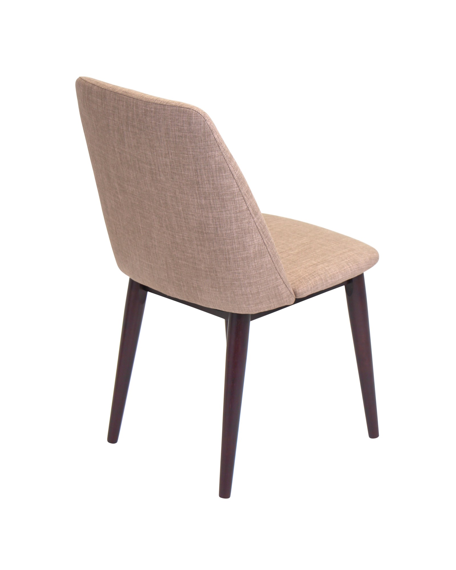 Tintori Contemporary Dining Chair in Brown Fabric - Set of 2