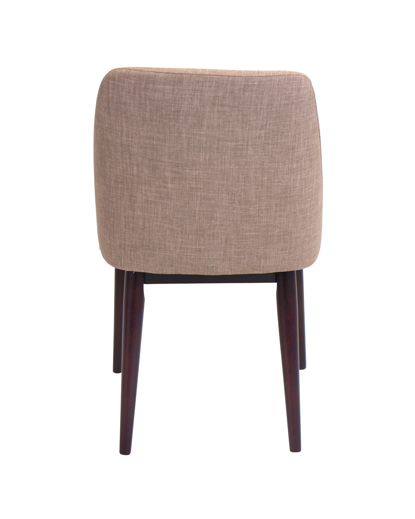 Tintori Contemporary Dining Chair in Brown Fabric - Set of 2