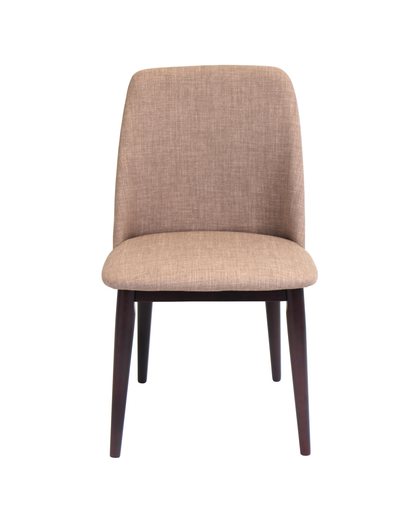 Tintori Contemporary Dining Chair in Brown Fabric - Set of 2