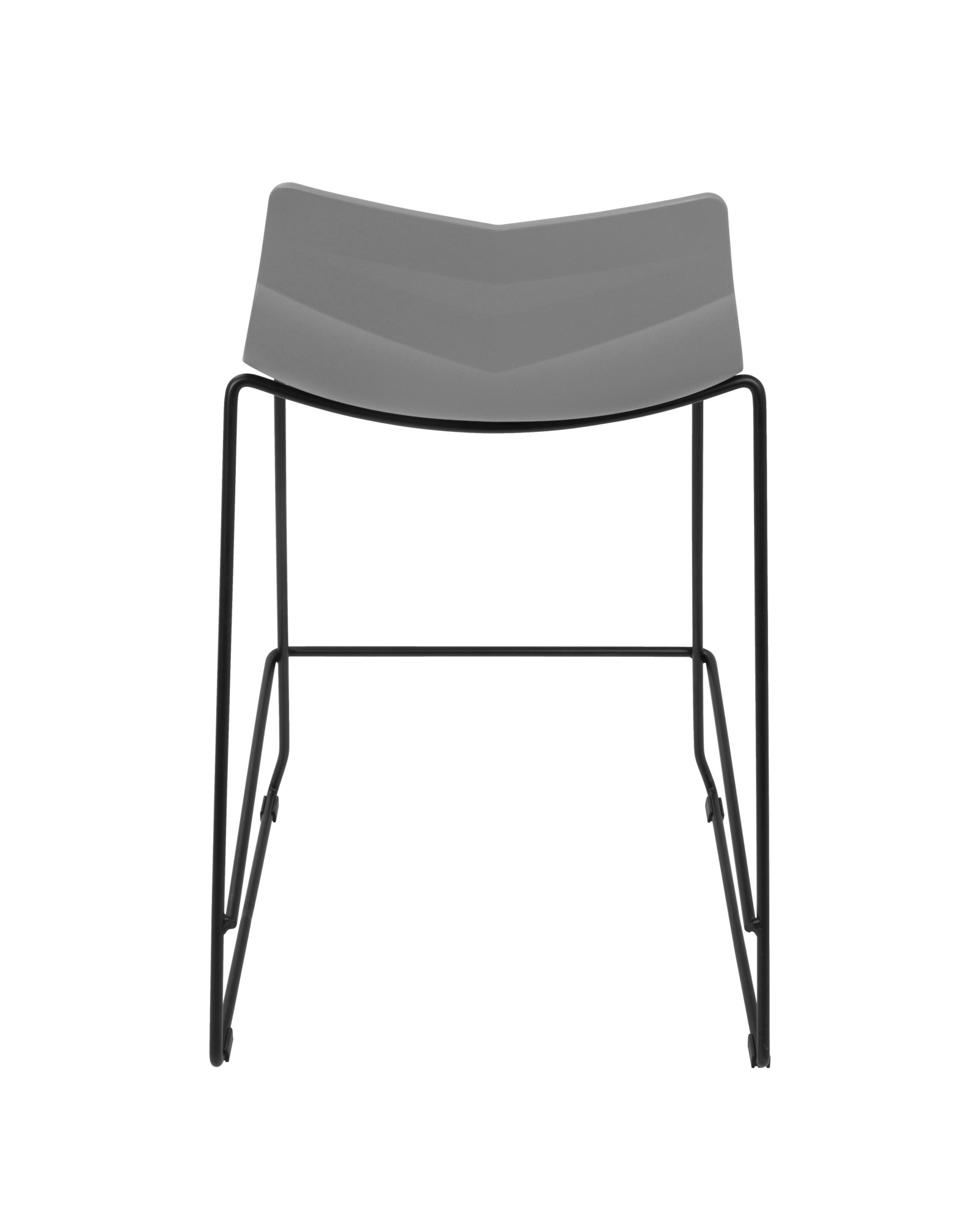 Arrow Contemporary Counter Stool in Black and Grey - Set of 2