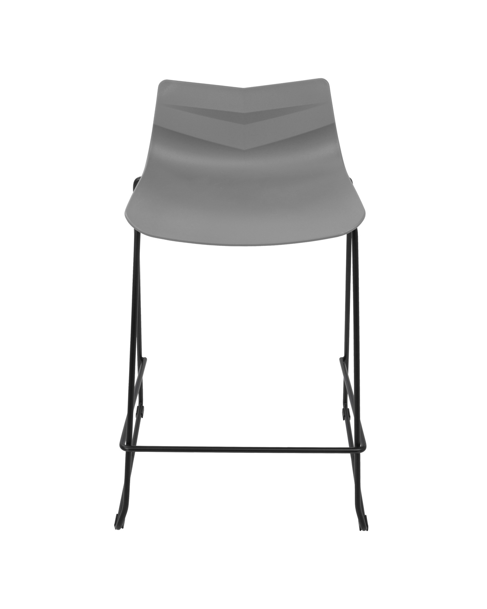 Arrow Contemporary Counter Stool in Black and Grey - Set of 2