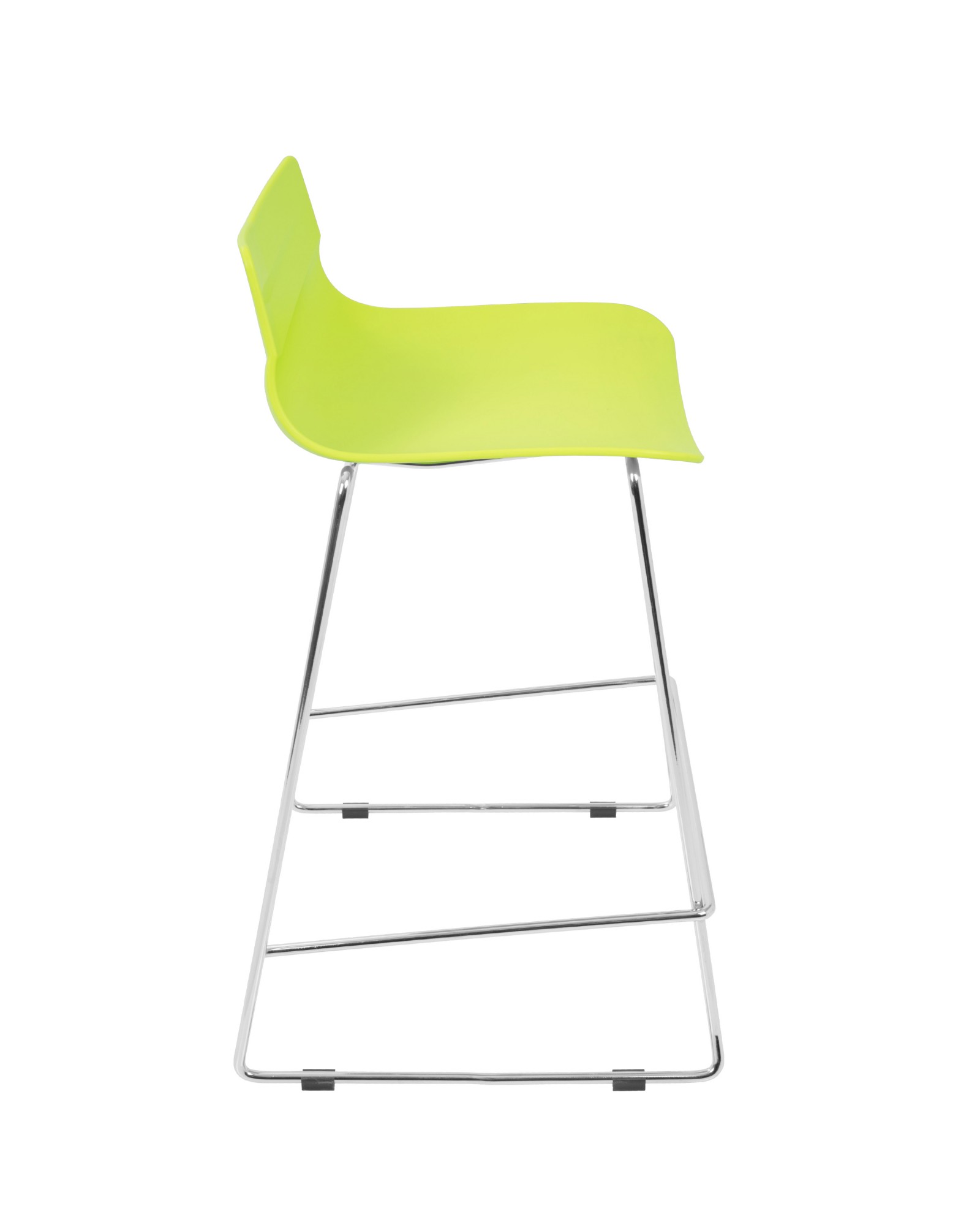 Arrow Contemporary Counter Stool in Lime Green - Set of 2