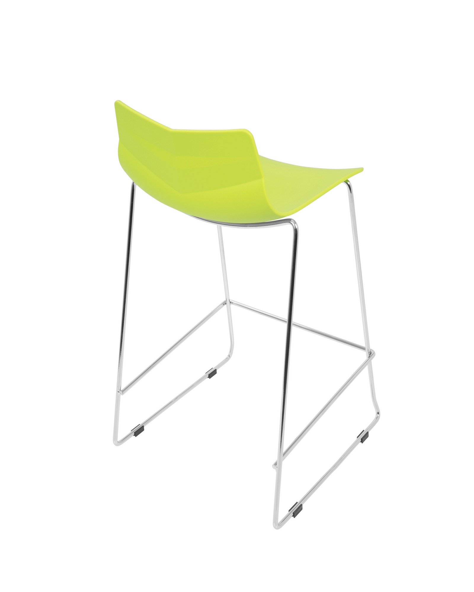 Arrow Contemporary Counter Stool in Lime Green - Set of 2