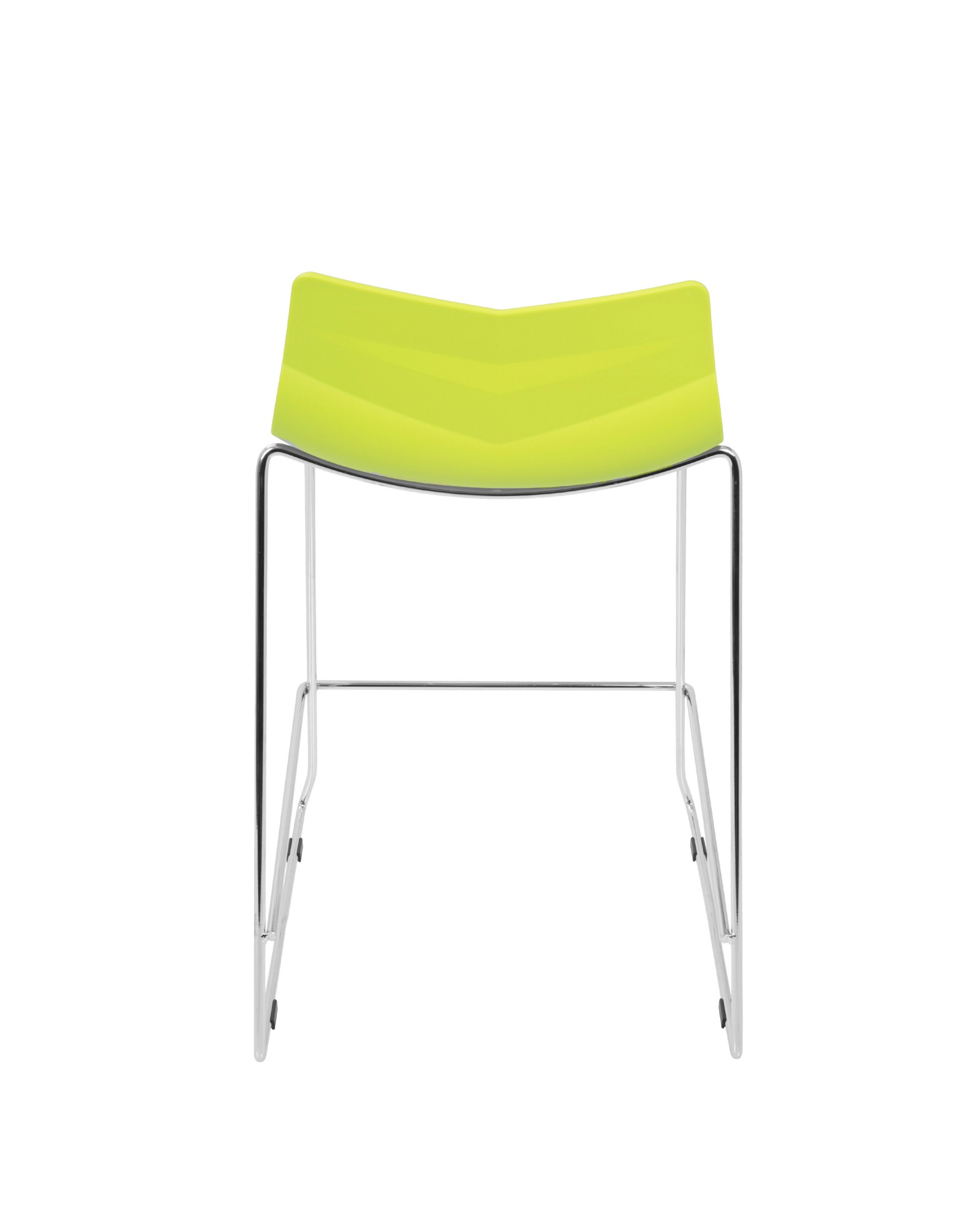 Arrow Contemporary Counter Stool in Lime Green - Set of 2