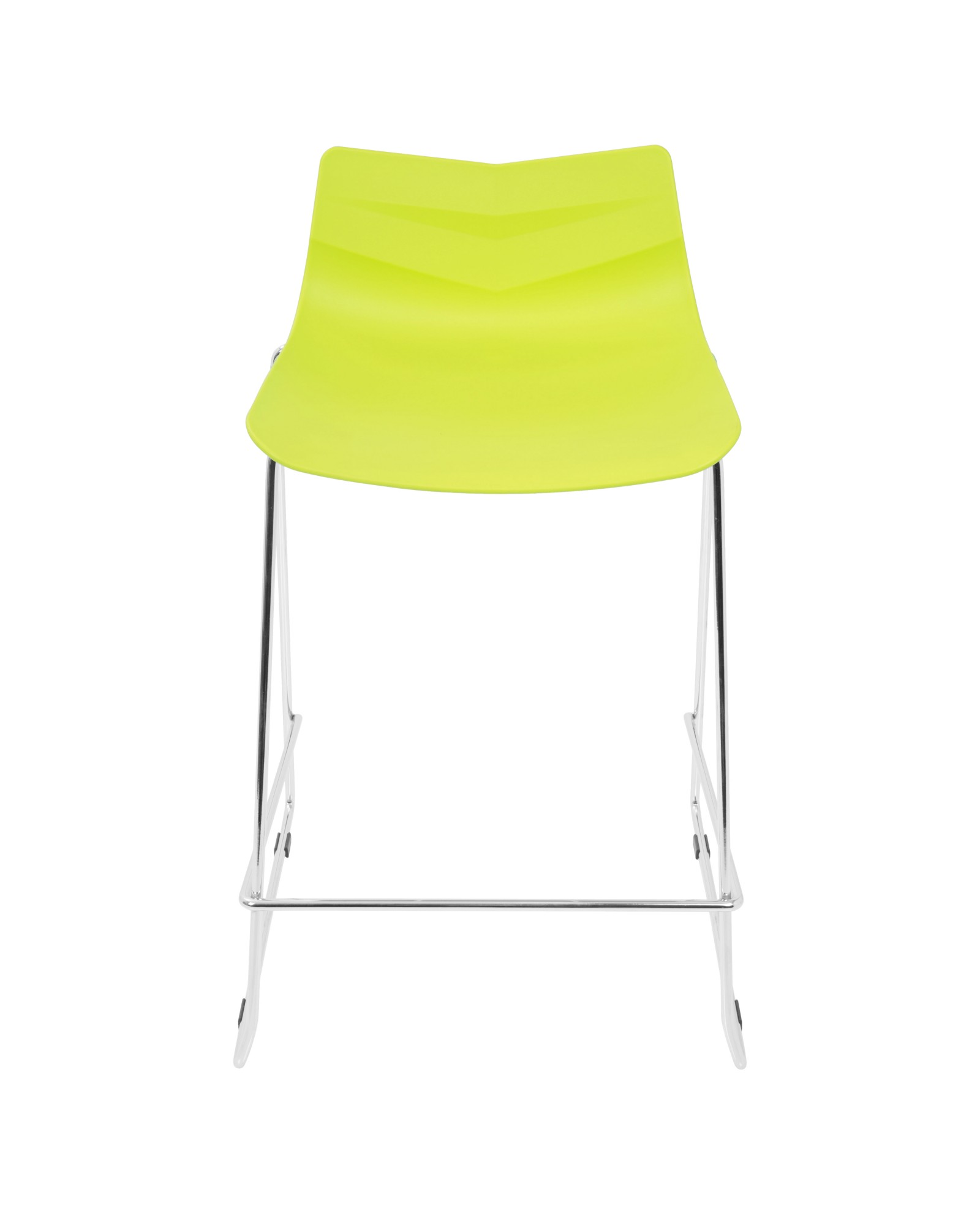 Arrow Contemporary Counter Stool in Lime Green - Set of 2