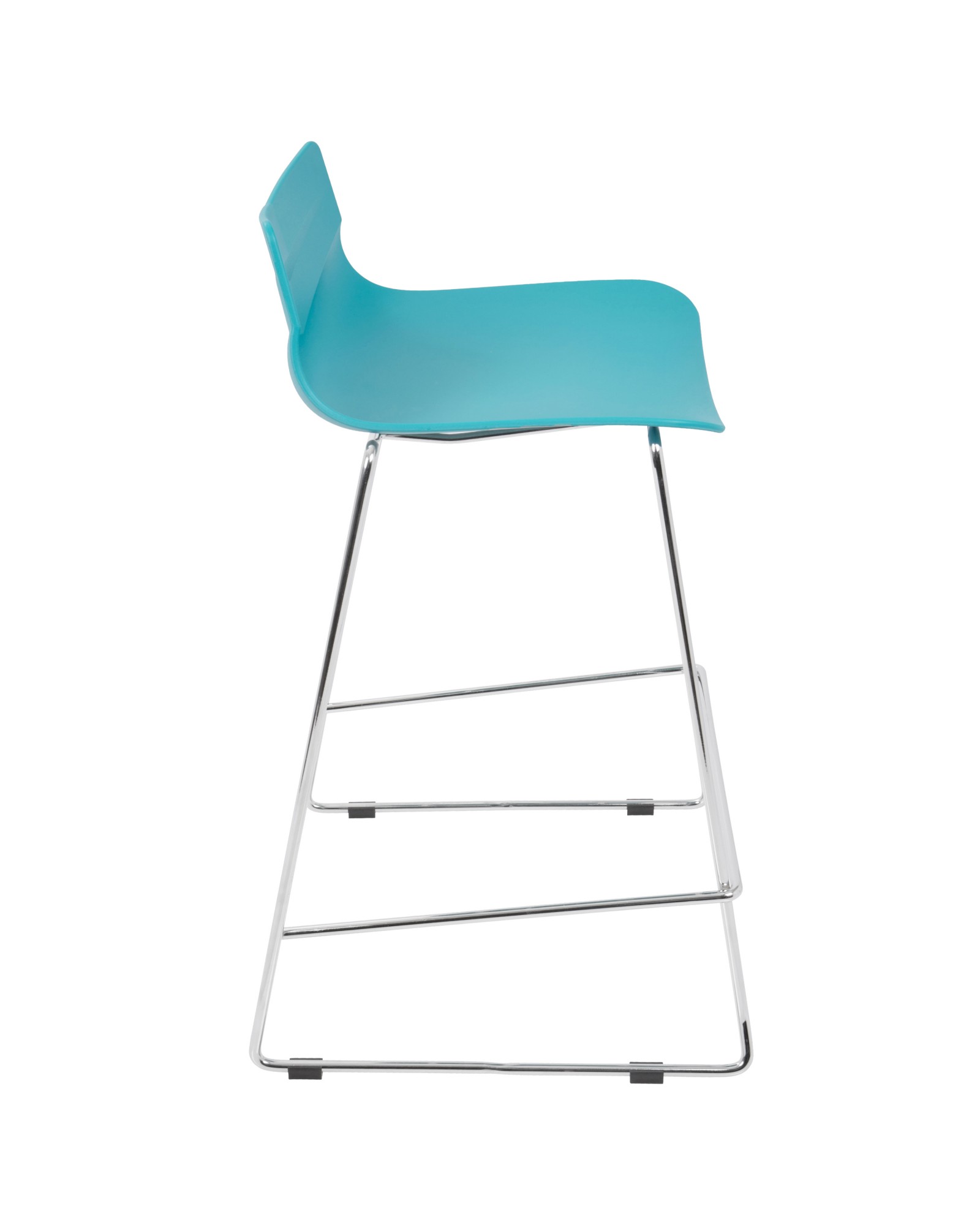 Arrow Contemporary Counter Stool in Turquoise - Set of 2