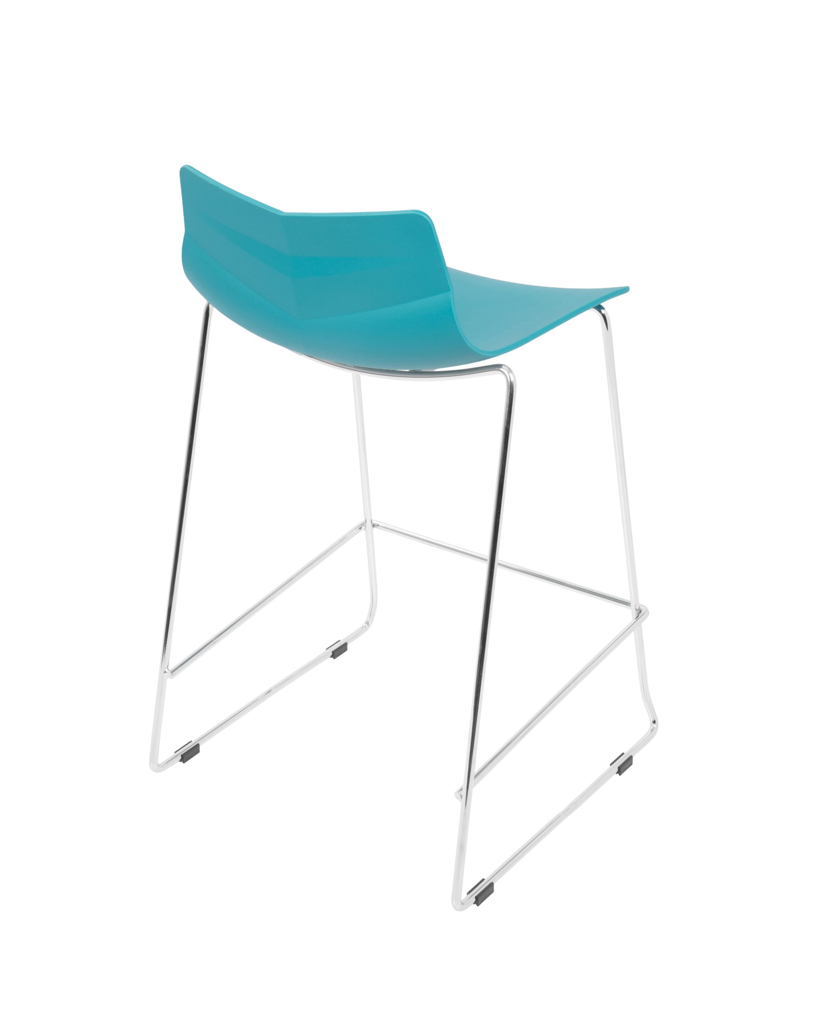 Arrow Contemporary Counter Stool in Turquoise - Set of 2