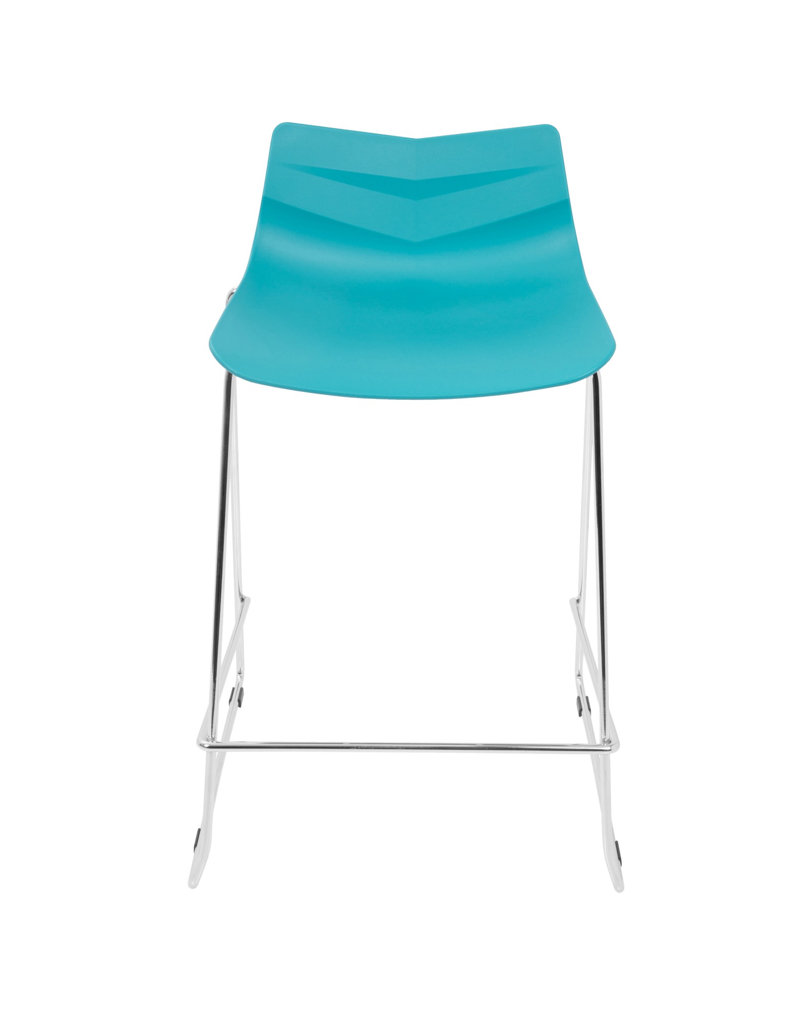 Arrow Contemporary Counter Stool in Turquoise - Set of 2