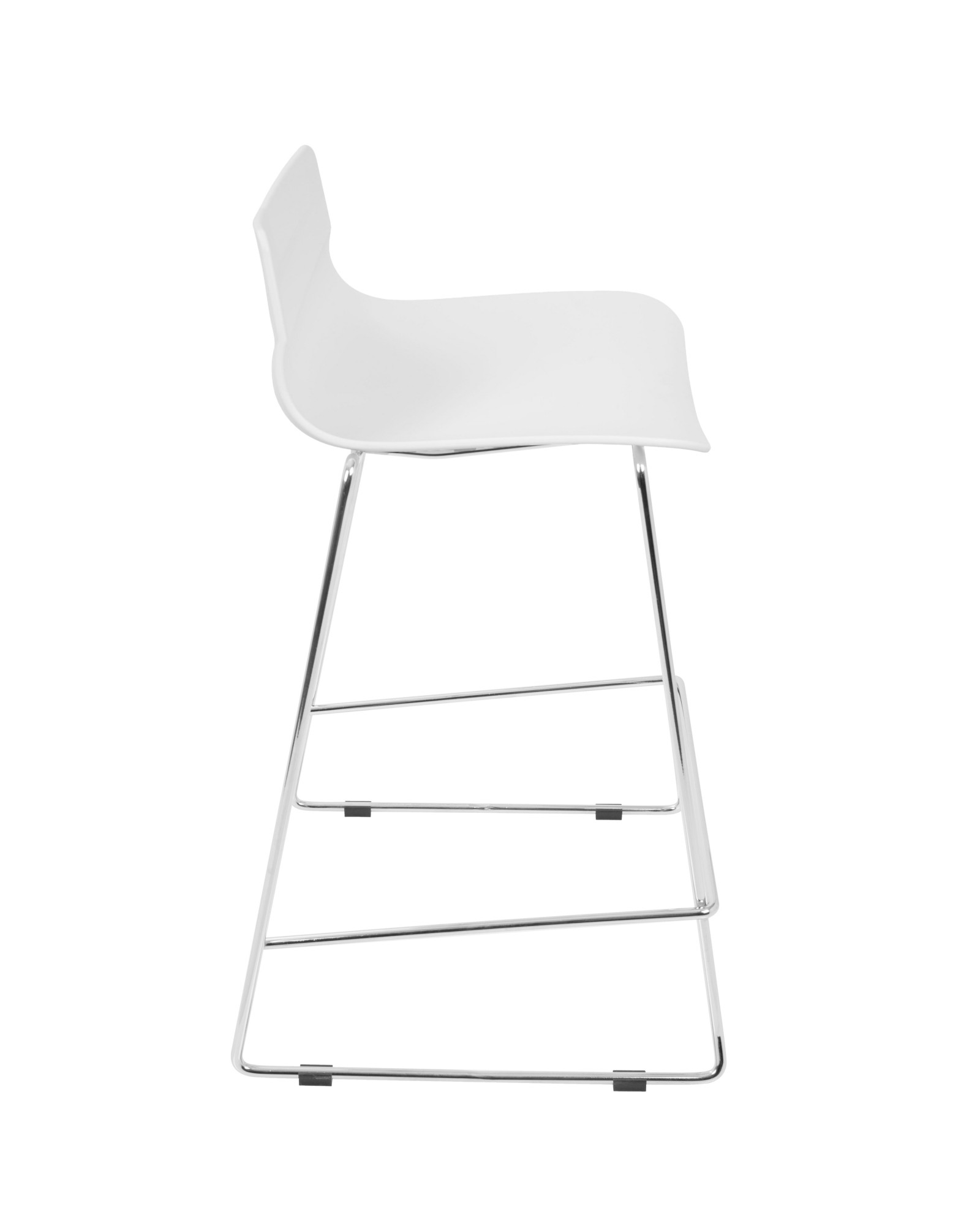 Arrow Contemporary Counter Stool in White - Set of 2