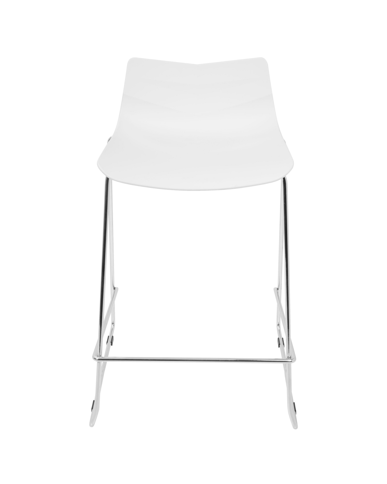 Arrow Contemporary Counter Stool in White - Set of 2