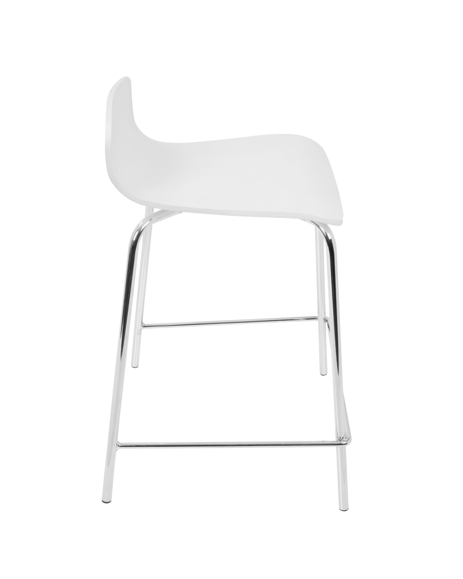 Woodstacker Contemporary Stackable Counter Stools in White - Set of 2